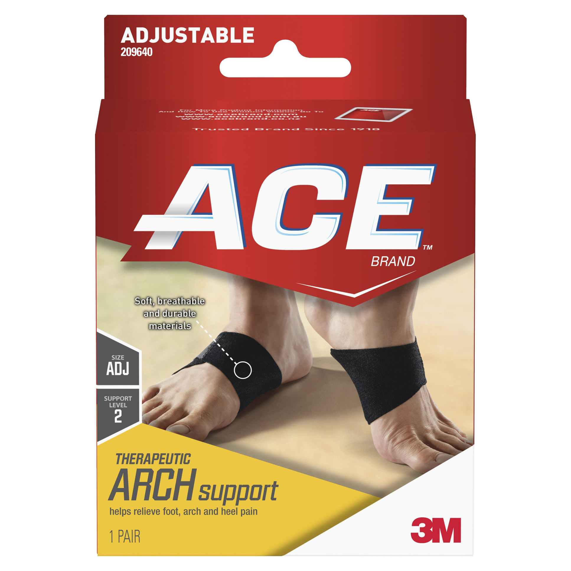 Ace Adjustable Arch Support, Black