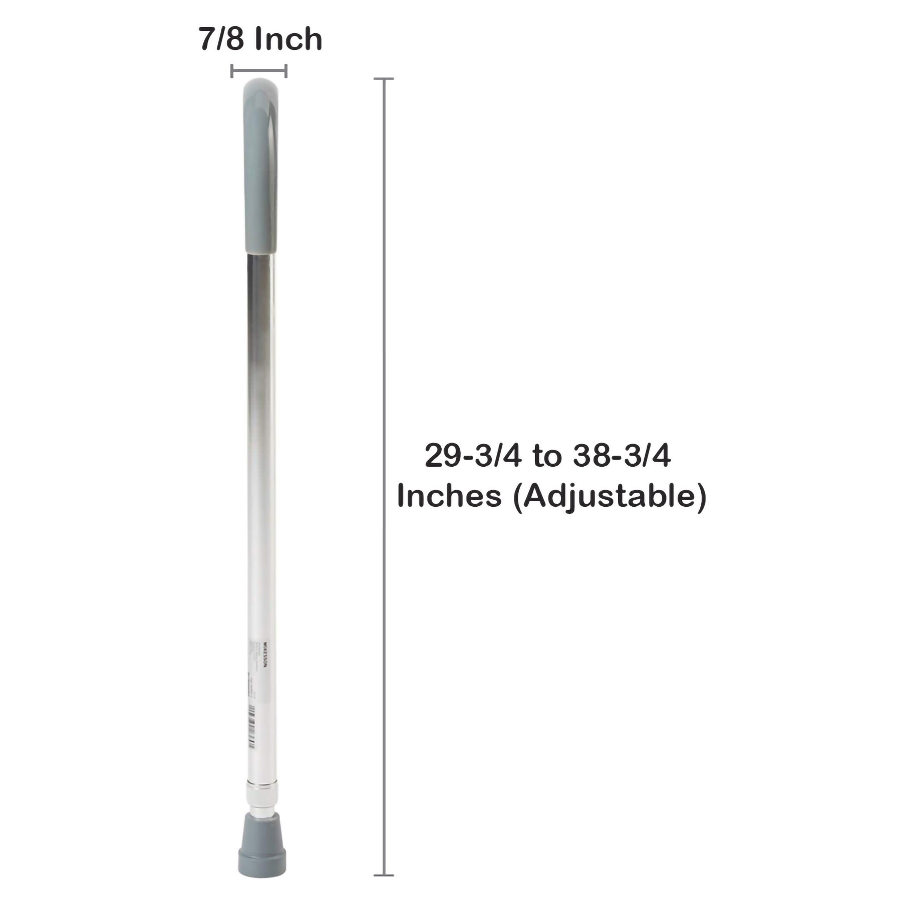 McKesson Aluminum Round Handle Cane, Chrome thumbnail 4