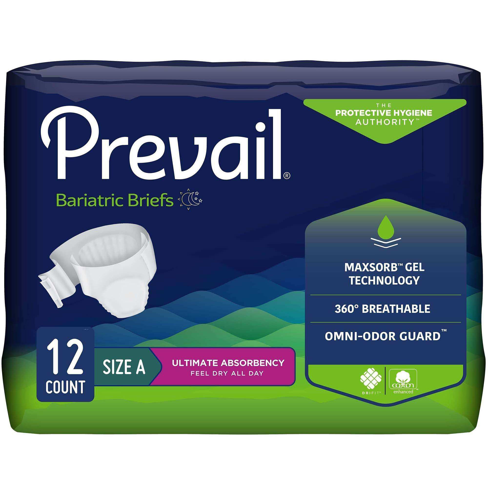 Prevail Adult Bariatric Incontinence Briefs thumbnail 1