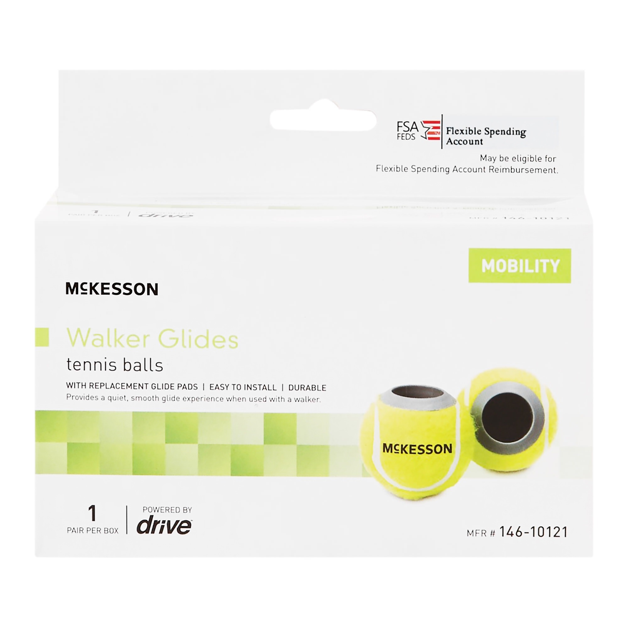 McKesson Tennis Ball Glide For Walker, Yellow thumbnail 3