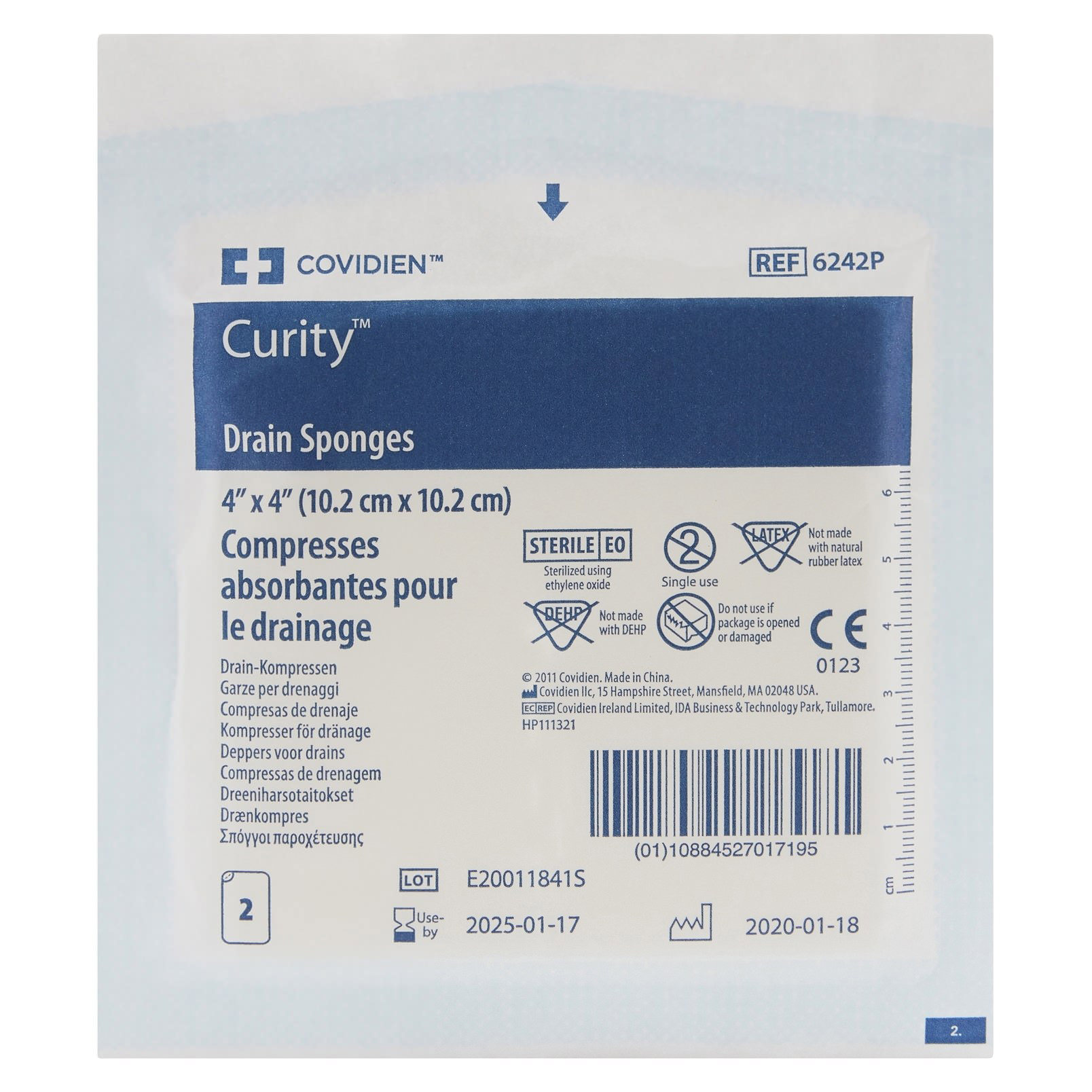 Cardinal Curity 6 Ply Non-Woven Drain Sponge thumbnail 2