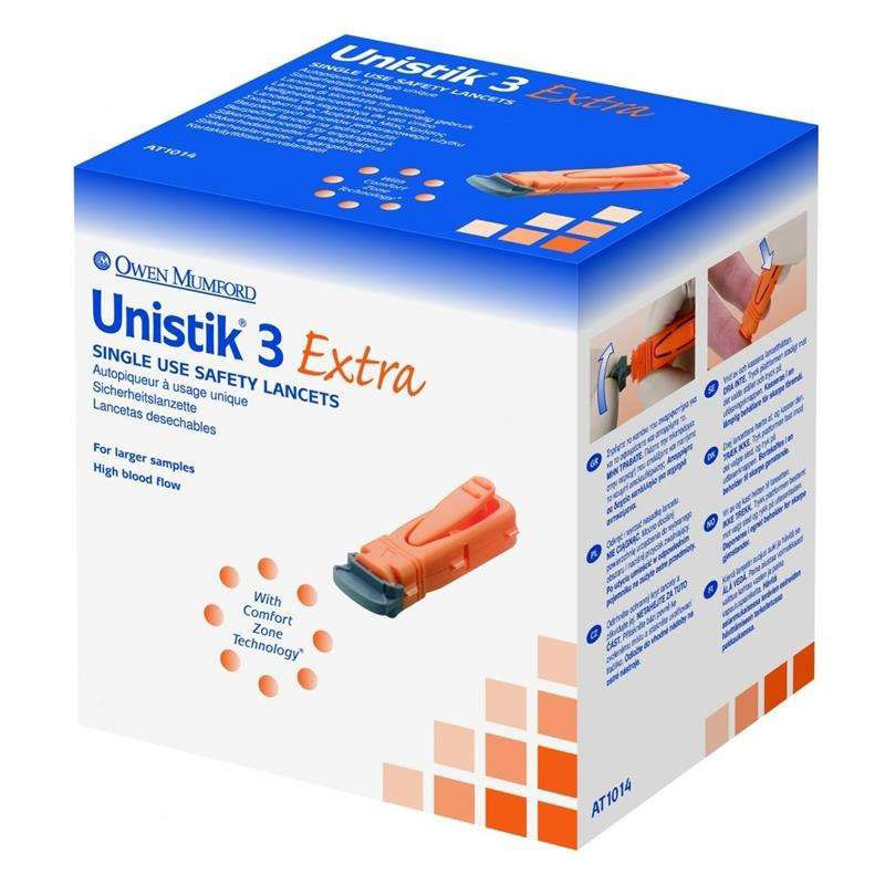 Unistik 3 Needle Safety Lancet thumbnail 1