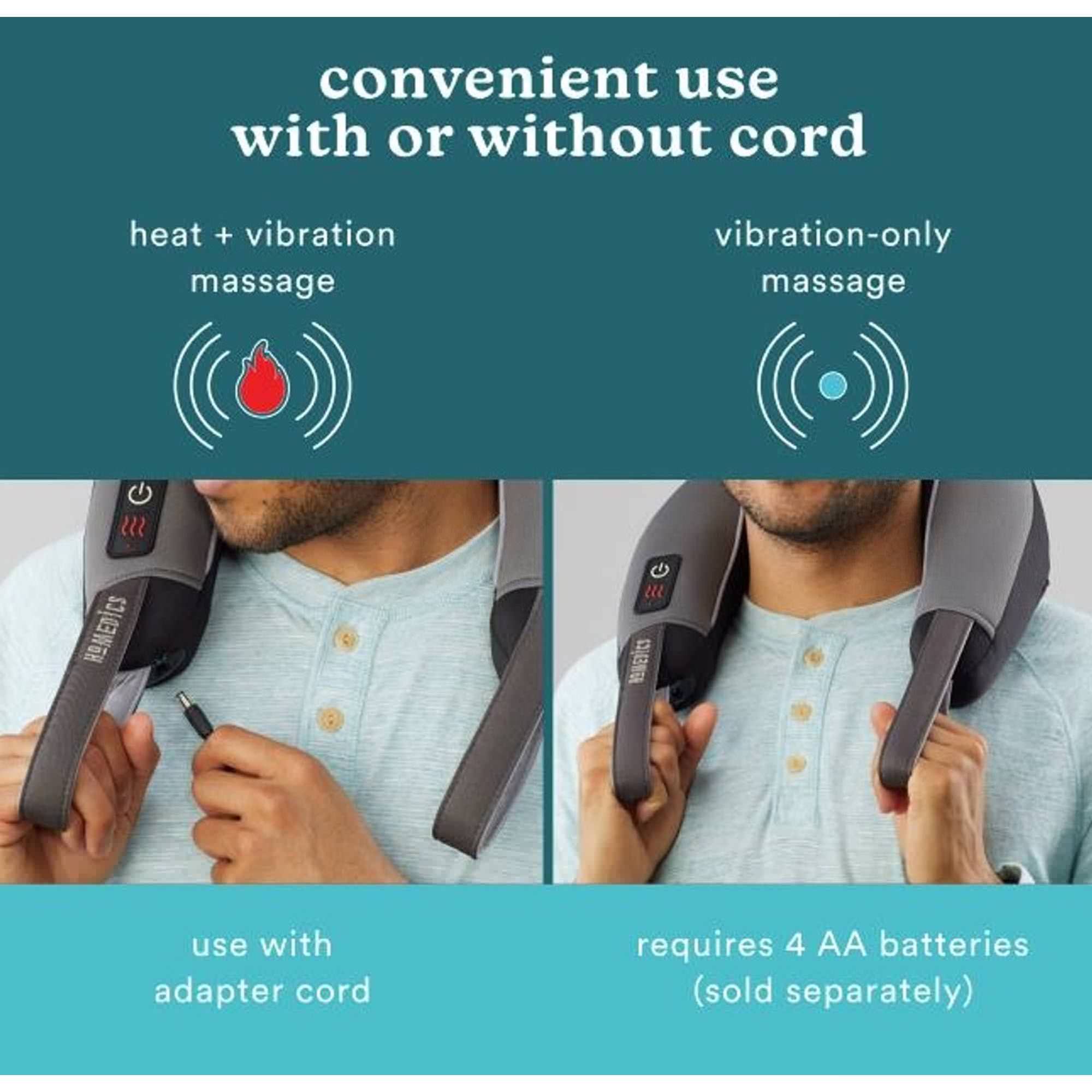 Pro Therapy Vibration Neck Massager with Soothing Heat