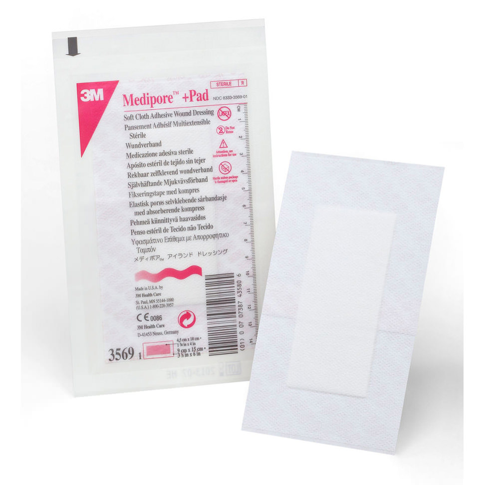 3M Medipore Plus Pad Soft Cloth Adhesive Wound Dressing thumbnail 1