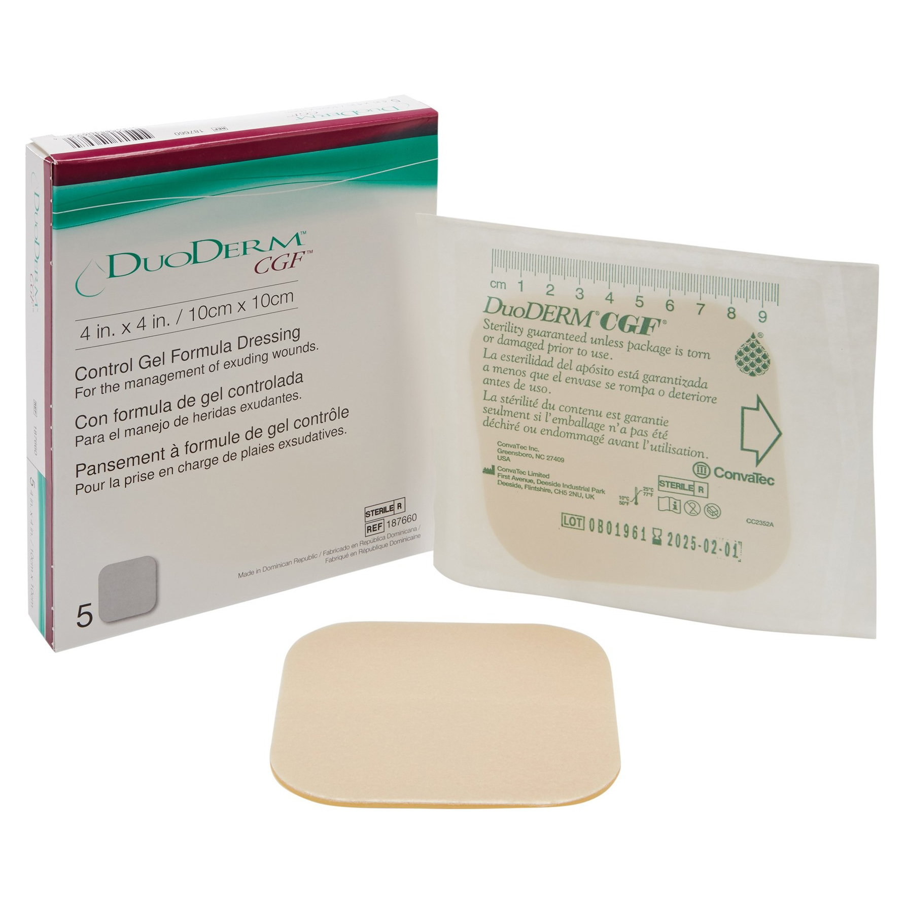 DuoDERM CGF Sterile Hydrocolloid Wound Dressing | Multiple Sizes