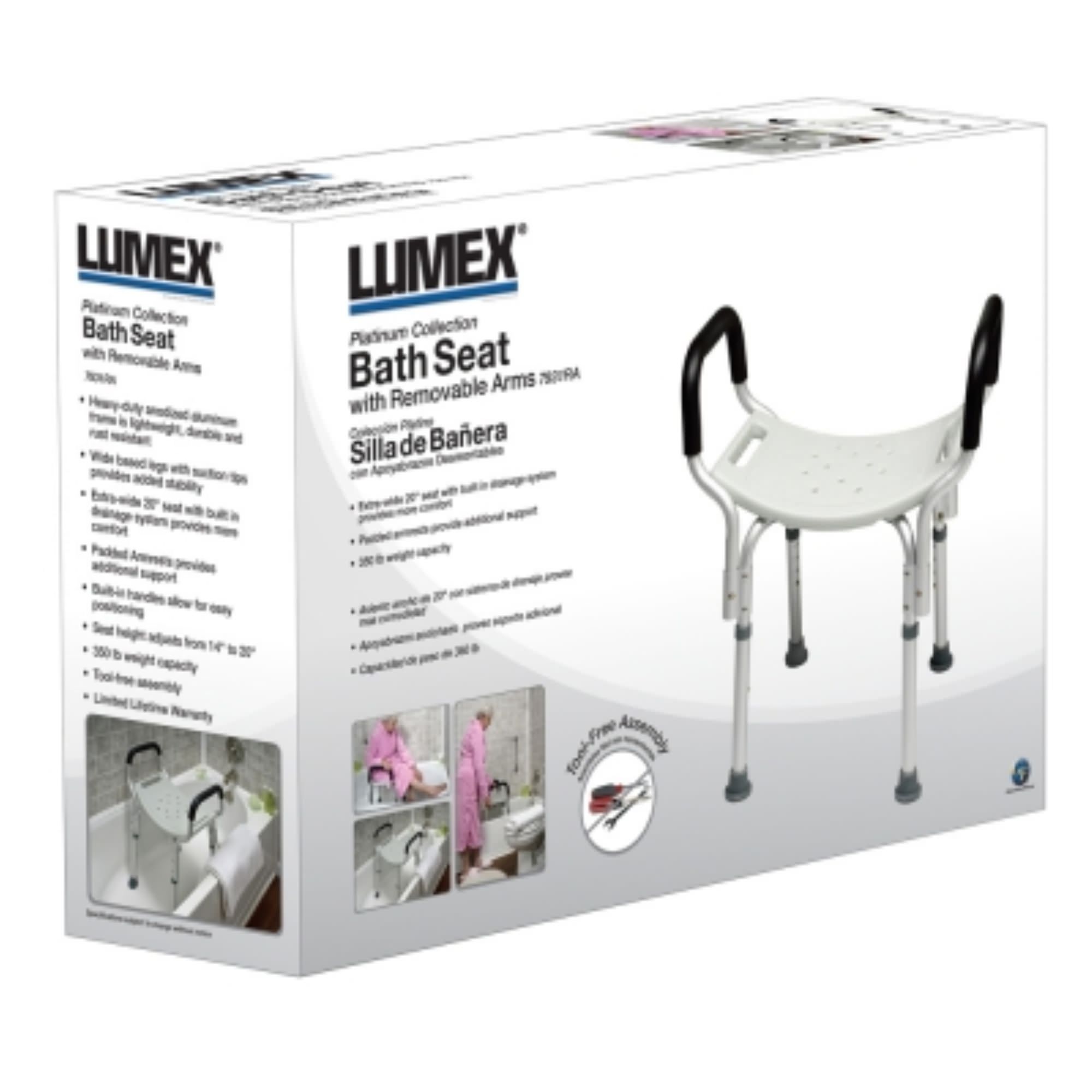 Lumex Platinum Bath Seat with Arms thumbnail 5