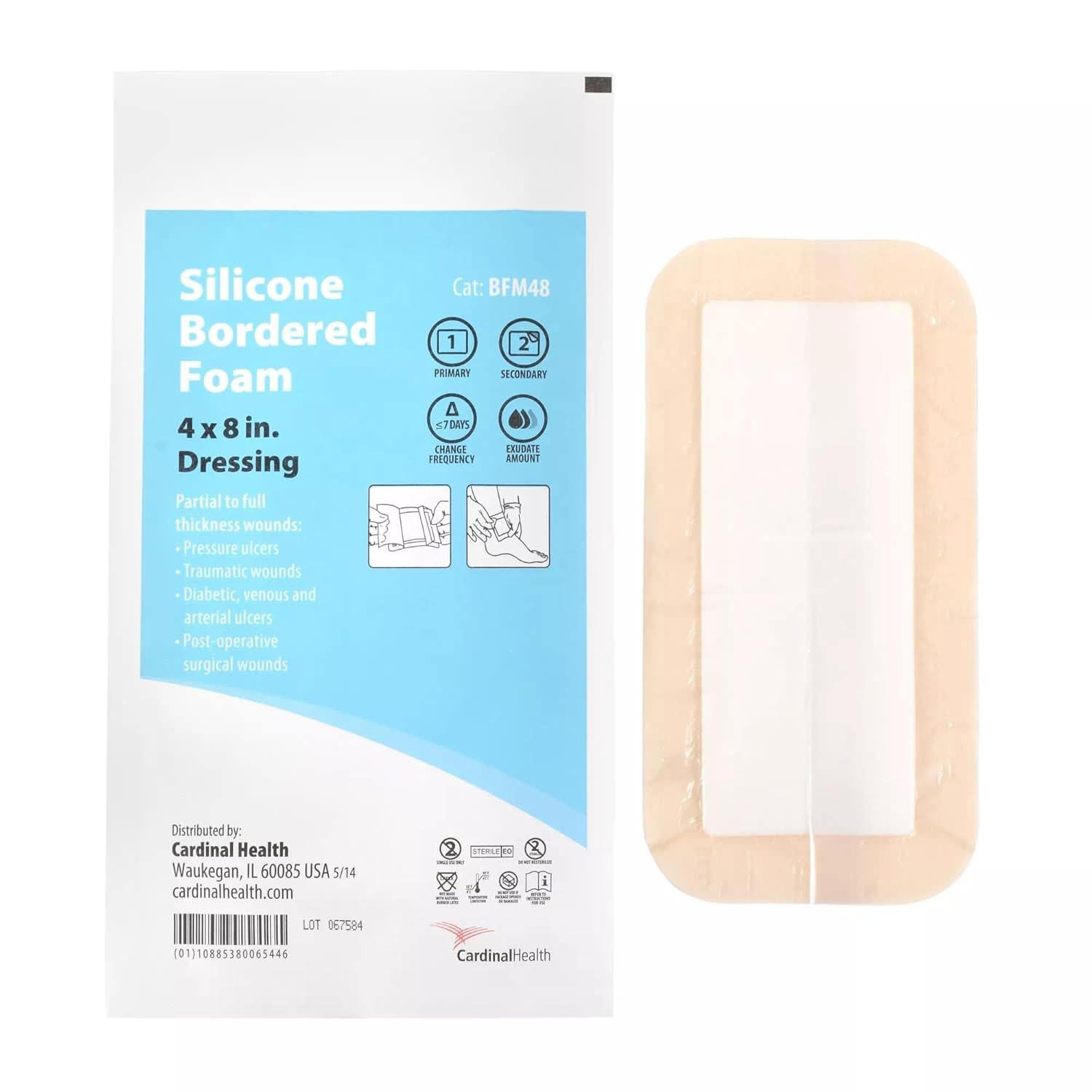 Cardinal Health Kendall Silicone Bordered 5-Layer Foam Dressing thumbnail 4