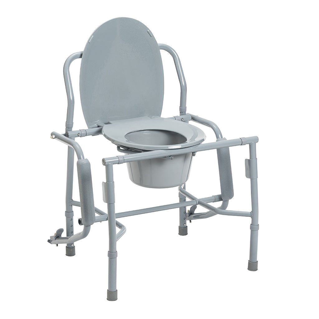 Drive Deluxe Steel Drop-Arm Commode thumbnail 3