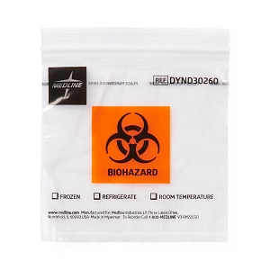 docobuy専用 Medline Zip-Style Biohazard Specimen Bags 6x9 Inch | Document Pouch
