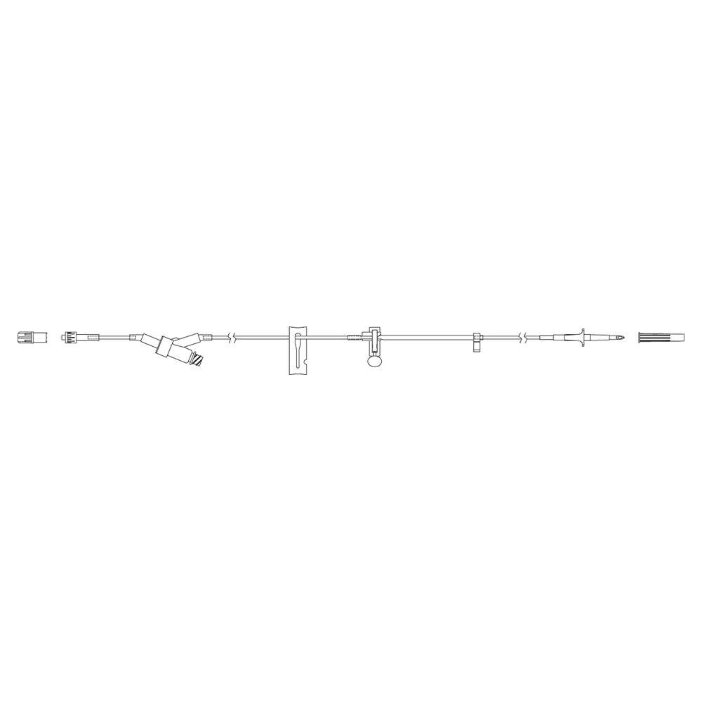 Slide clamp, Ultrasite Needleless Injection Port and male luer with vented cap. 2.5 m (98"), 4.2 mL product image