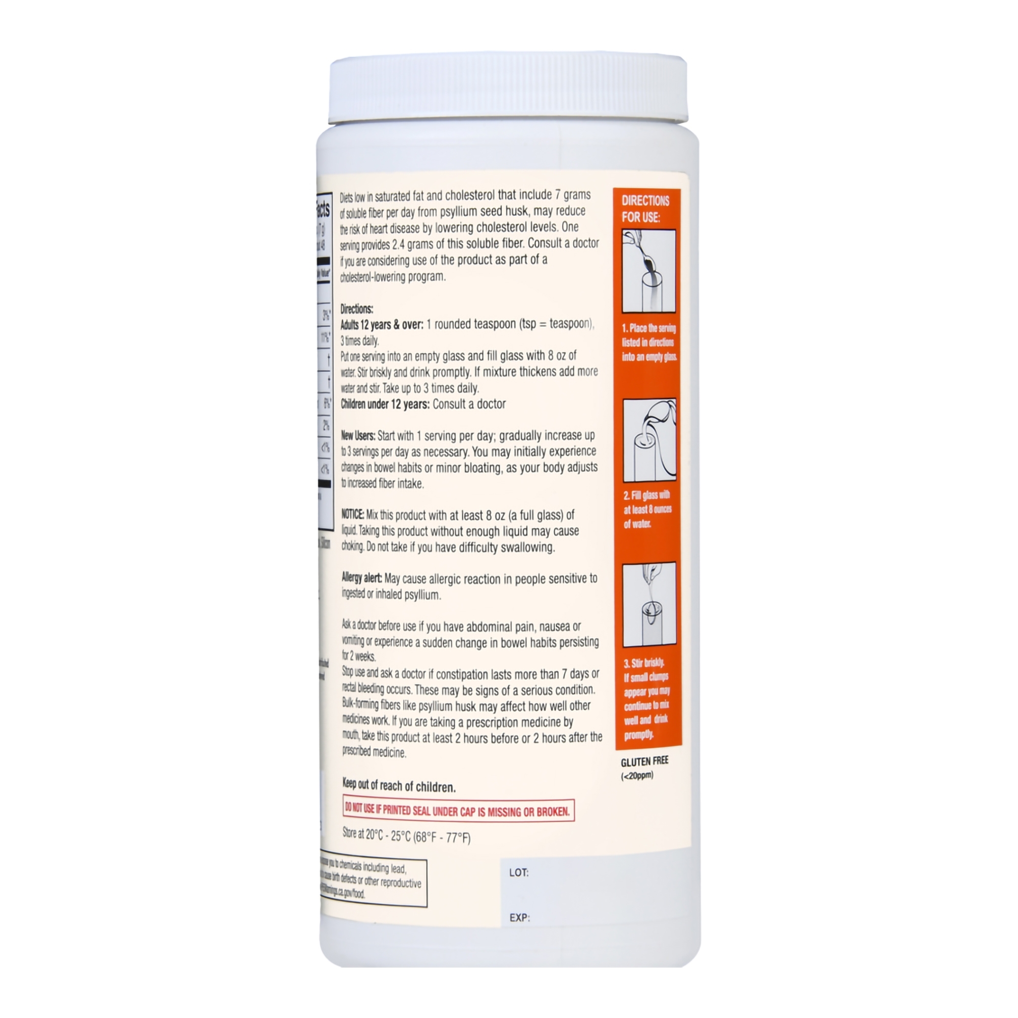 Foster & Thrive Psyllium Husk Fiber Supplement Powder thumbnail 3