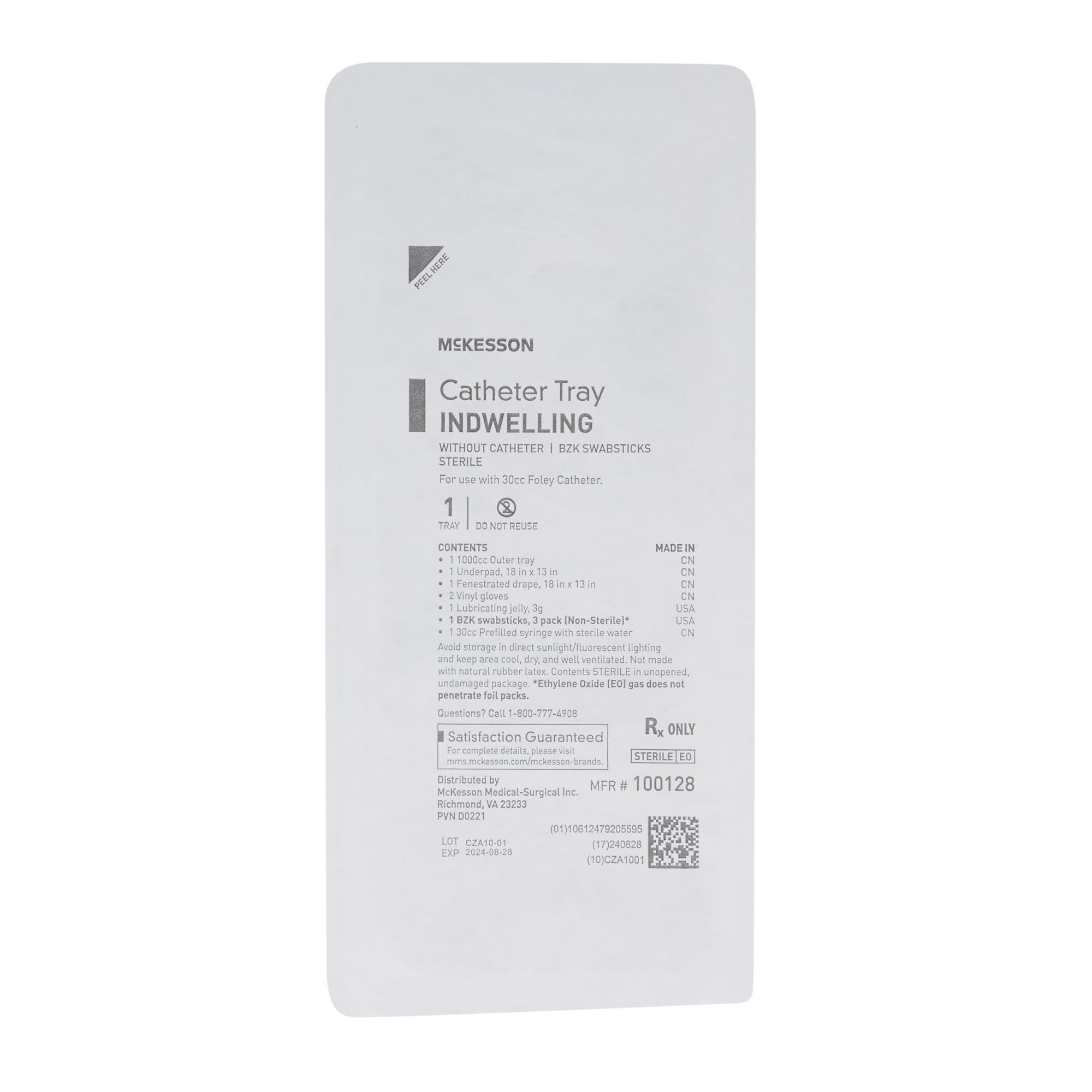 McKesson Indwelling Catheter Tray 1000 mL Outer Tray Without Catheter Sterile Foley thumbnail 2