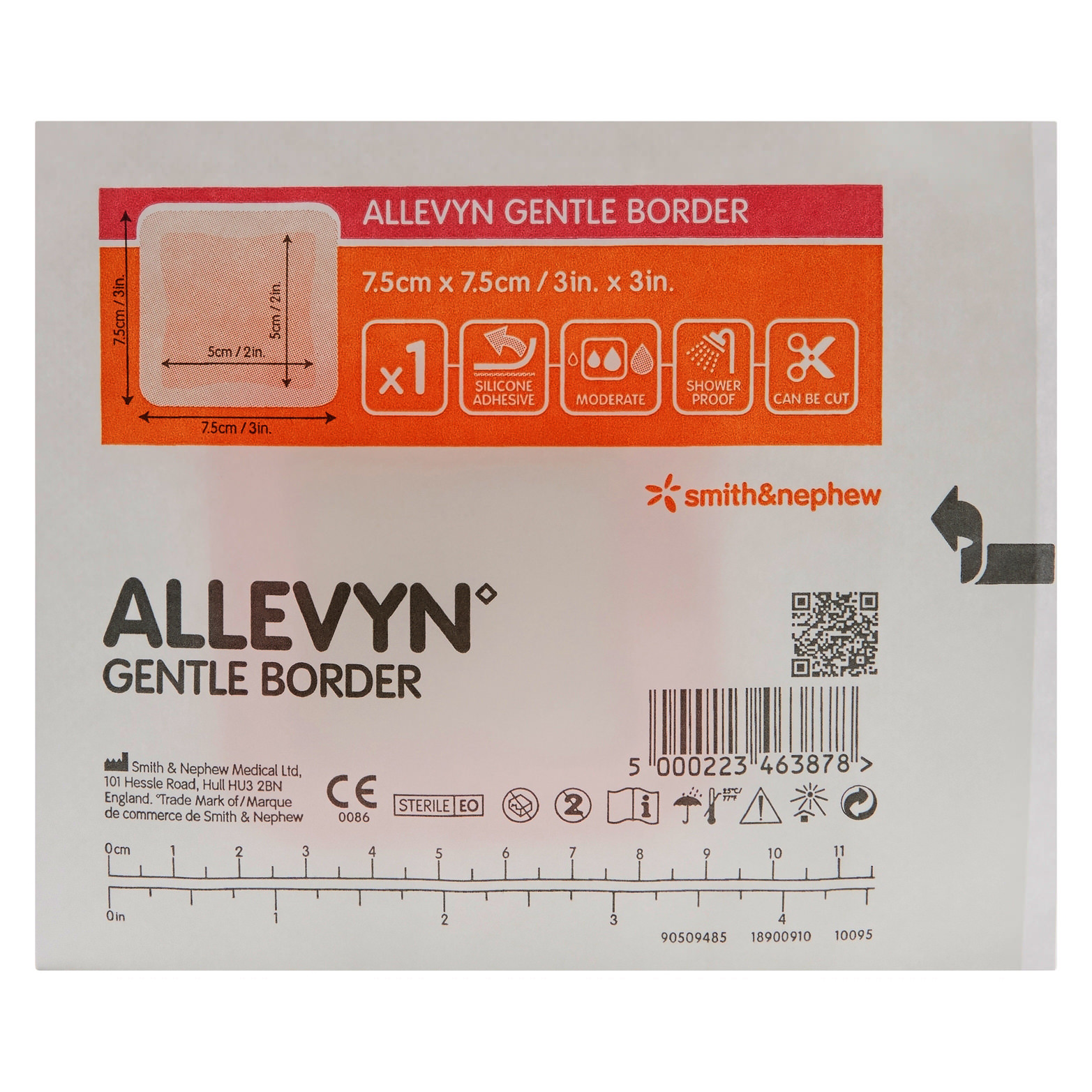 Allevyn Gentle Adhesive Hydrocellular Foam Dressing with Border thumbnail 1