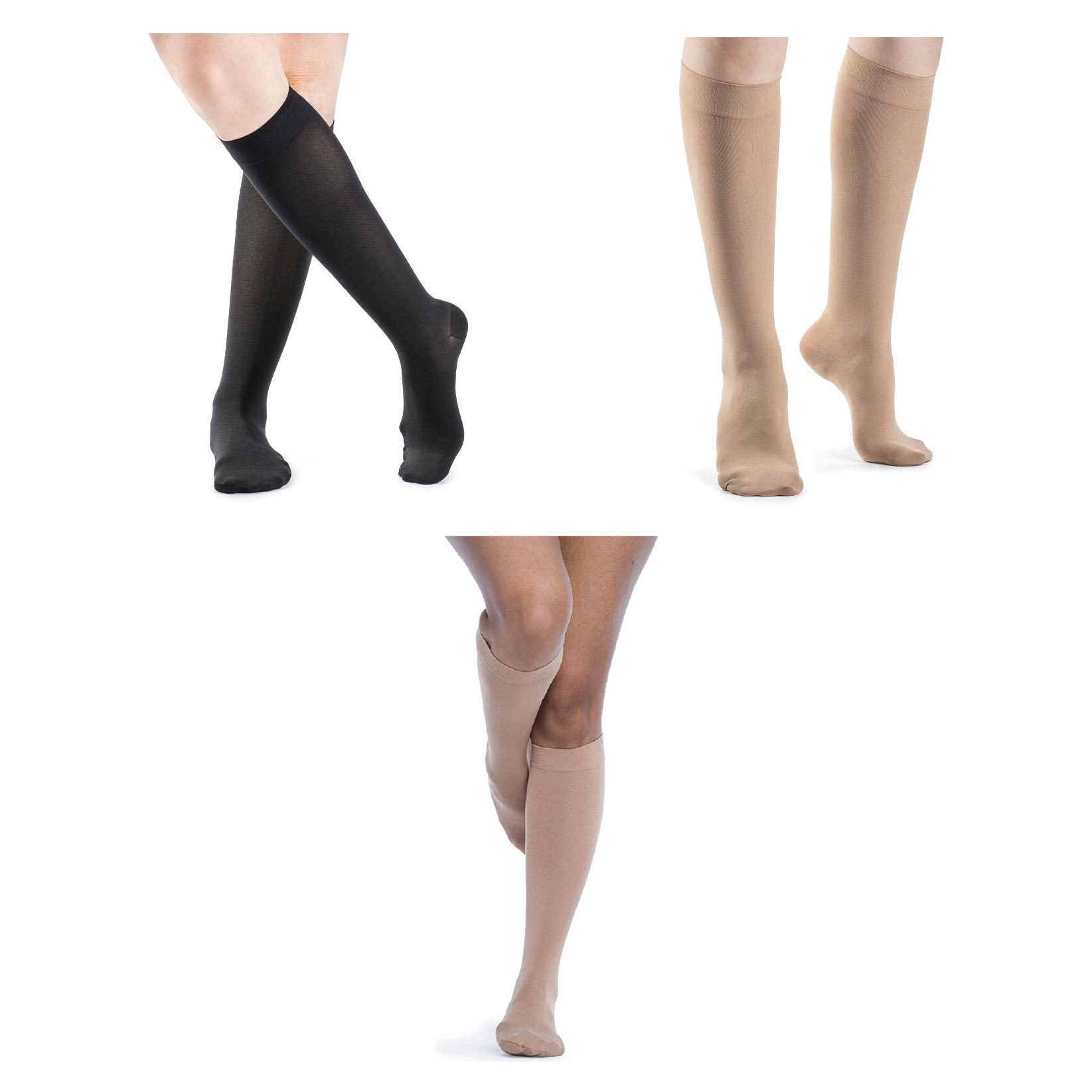 Sigvaris Soft Opaque Calf-High 30-40mmHg Compression Socks thumbnail 1