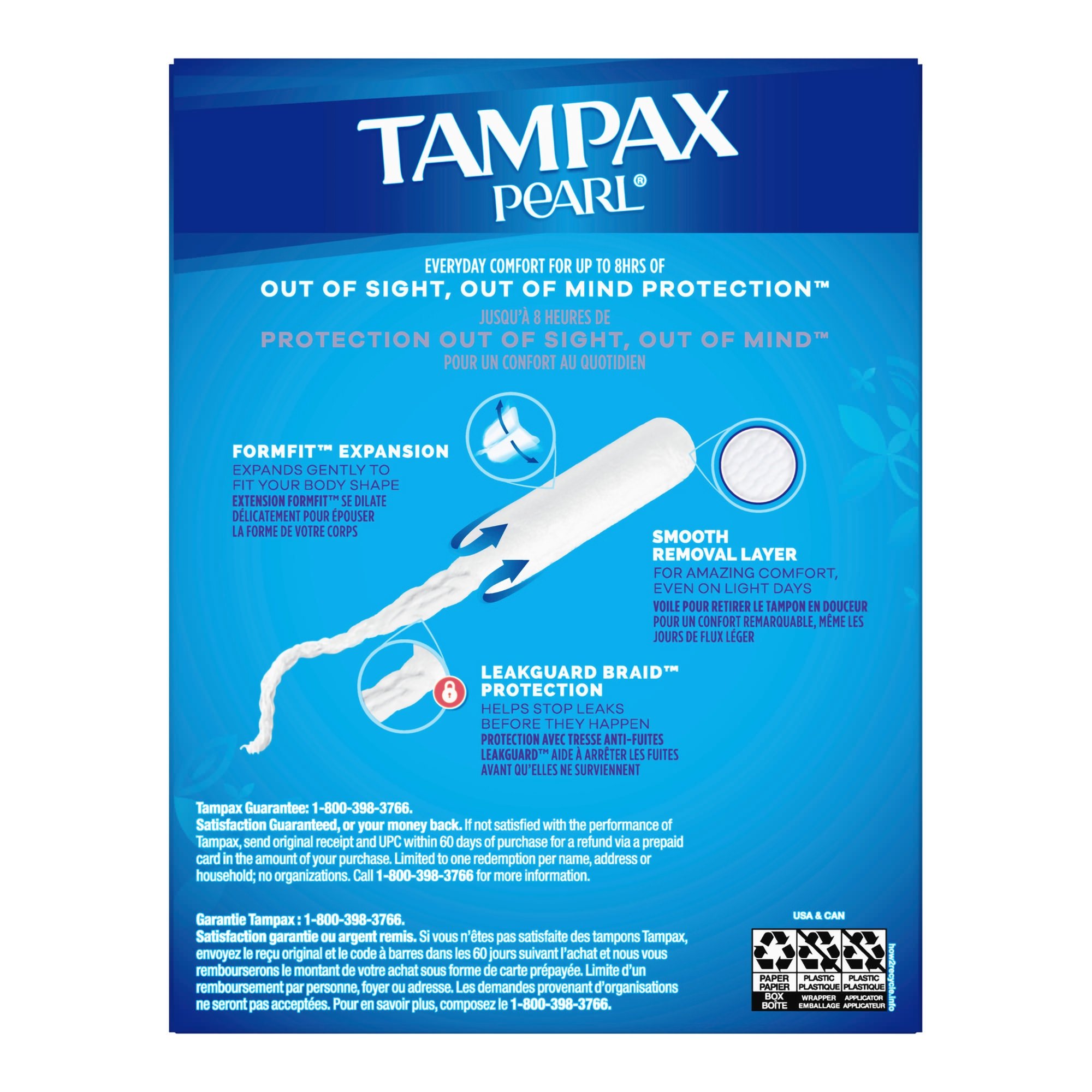 Tampon Tampax Pearl Super Absorbency Plastic Applicator - 1 Box thumbnail 2