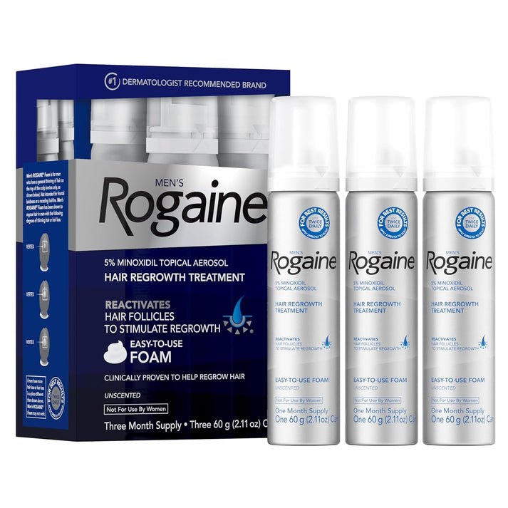Men's Rogaine Hair Regrowth Treatment Foam, 6.3 oz - Case of 6