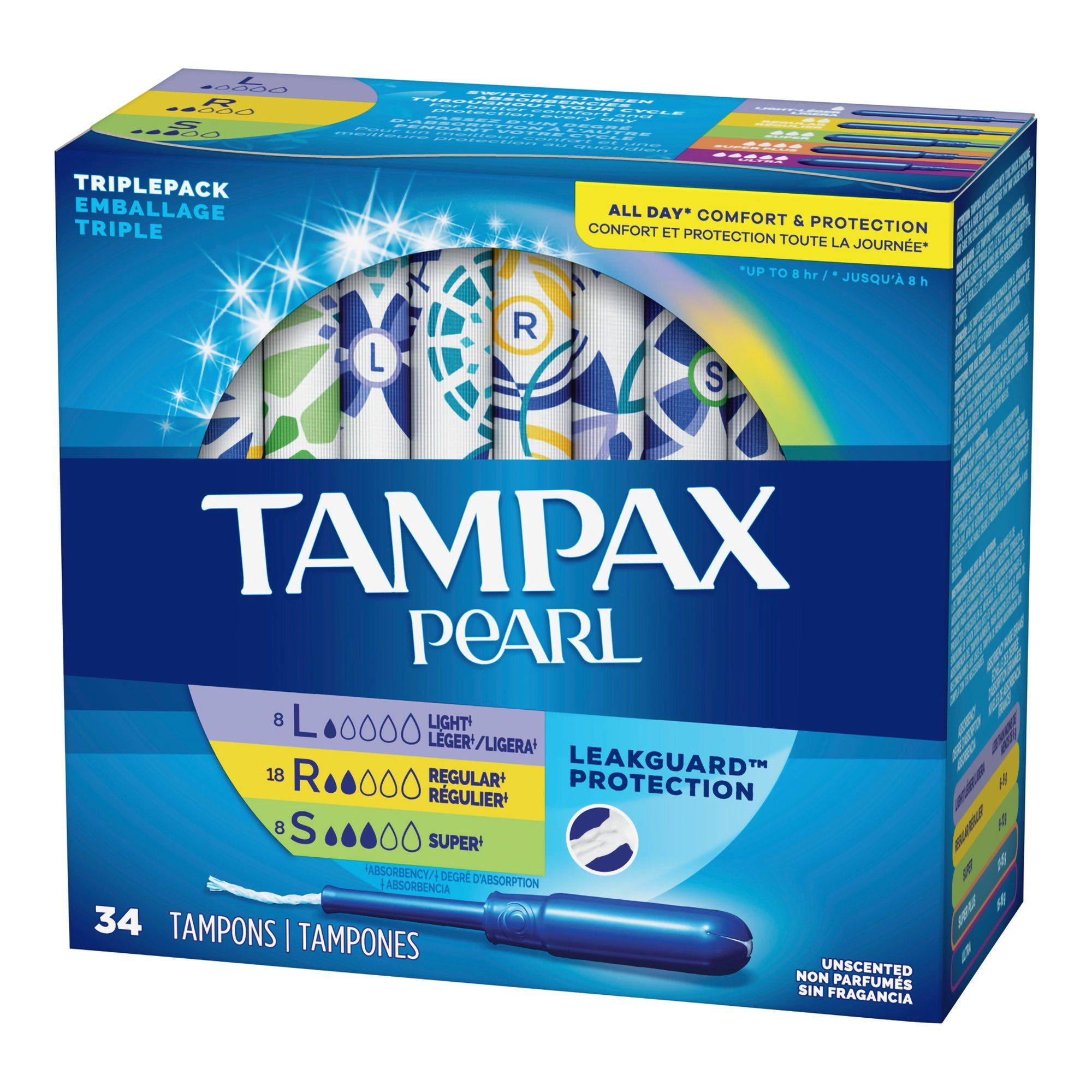 Tampax Pearl Light / Regular / Super Absorbency Plastic Applicator - 1 Box thumbnail 3