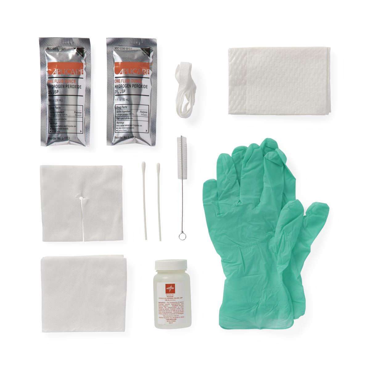 Medline Tracheostomy Care Tray - Hydrogen Peroxide Saline Kit