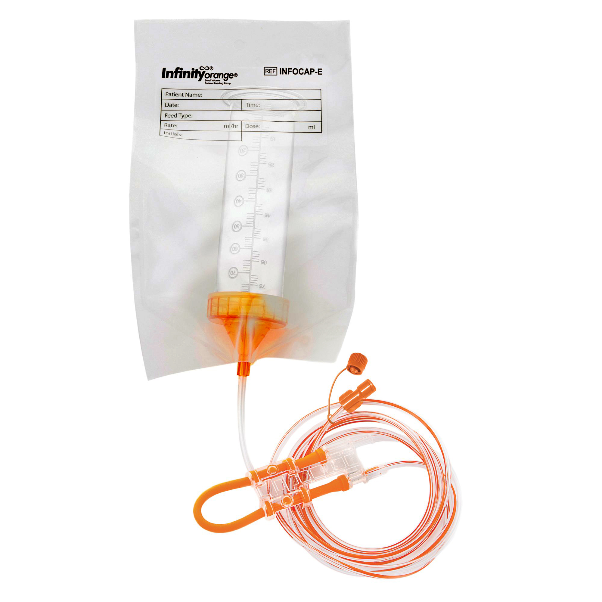 Infinity Screw Kit Moog Infinity Orange Screw Cap Set with ENFit For Infinity Feeding Pump