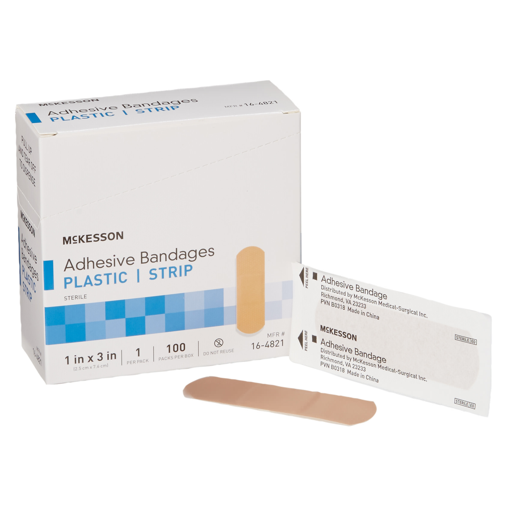 McKesson Plastic Rectangle Adhesive Bandage - Main image