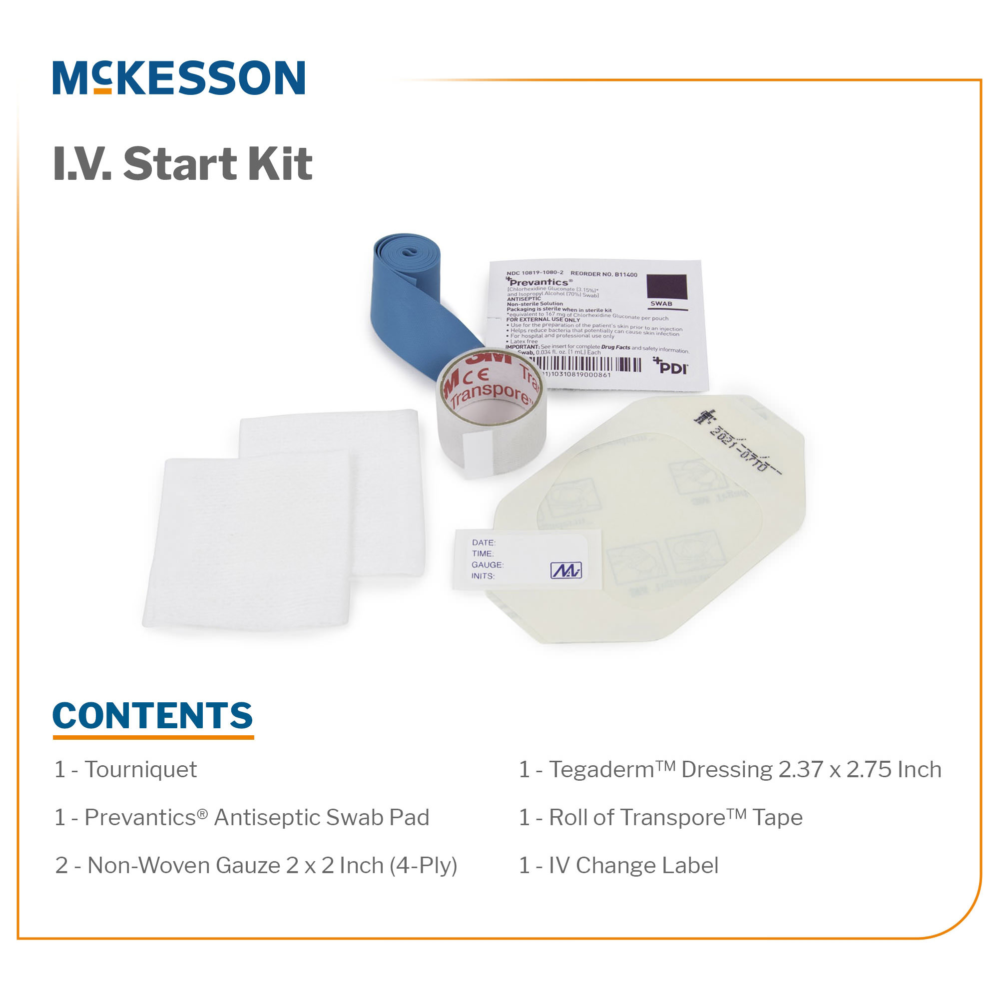 RASH 1mm タッパー　ML McKesson I.V. Start Kit W/TEGADERM