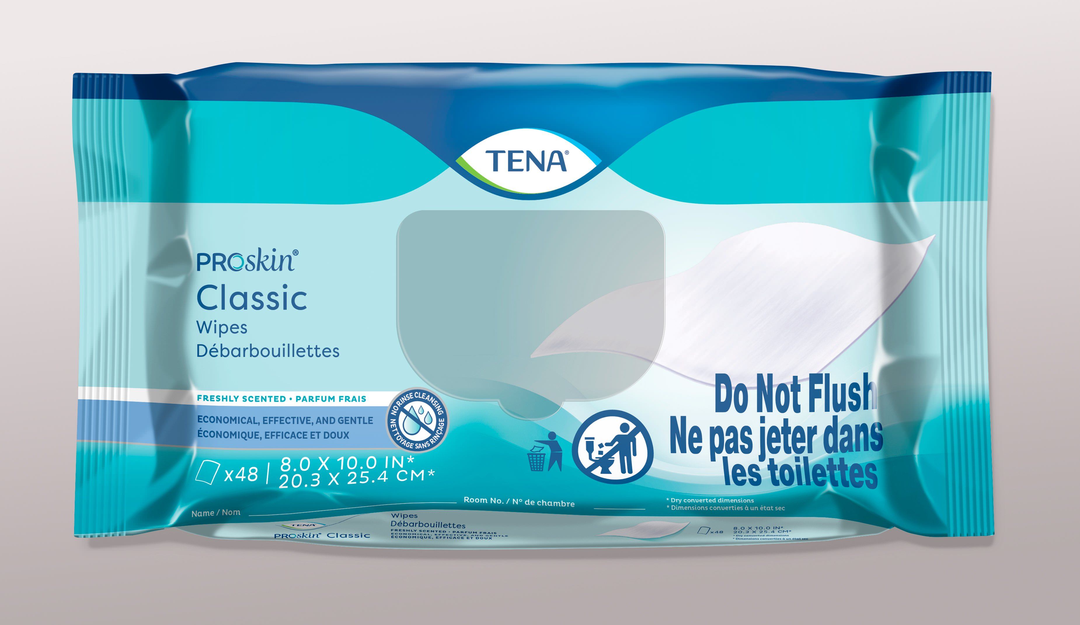 TENA ProSkin Classic Personal Cleansing Wipe - Pack of 48 - Main image