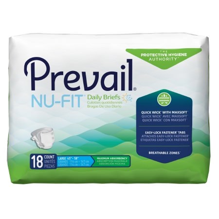 Prevail Nu-Fit Incontinence Adult Daily Briefs thumbnail 1