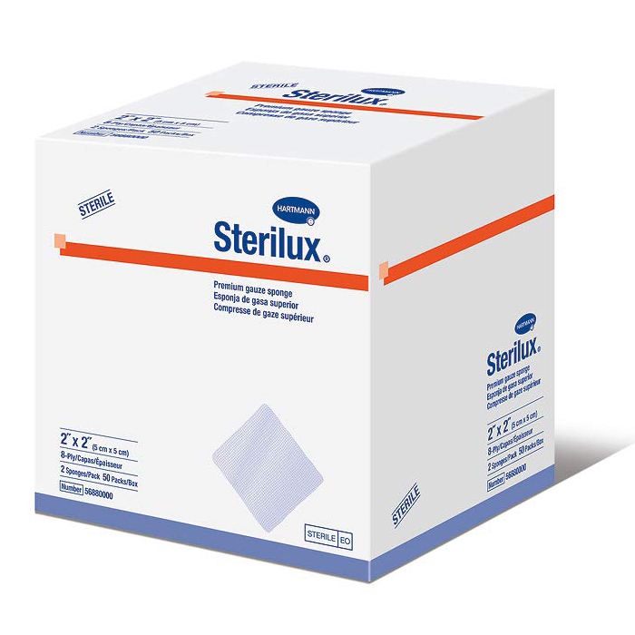 Sterilux Premium Sterile 8-Ply Gauze Sponge, 2 x 2 Inch thumbnail 1