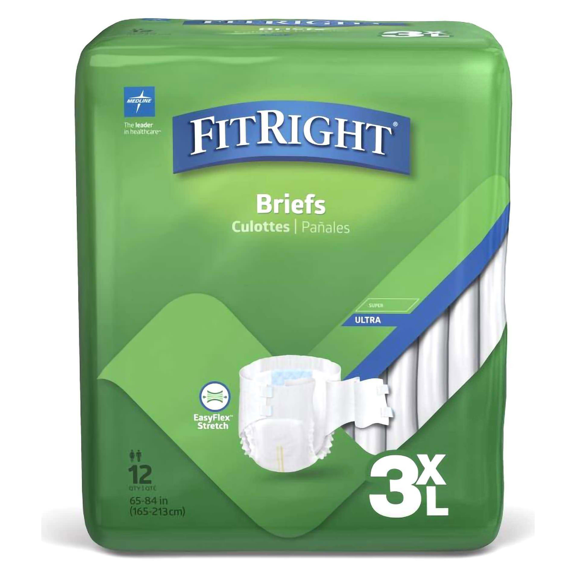 Medline FitRight 3XL Disposable Bariatric Briefs thumbnail 2