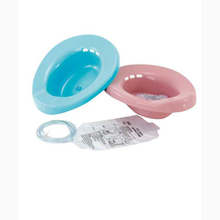 Medegen Sitz Bath Elongated, 2000 mL Rose Polypropylene - Case of 14 - Main image