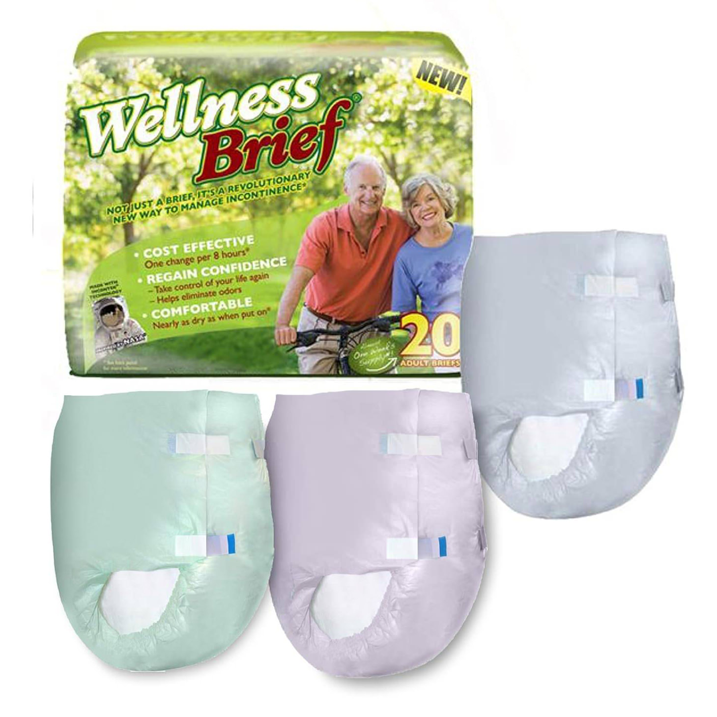 Unique Wellness Original Adult Incontinence Briefs thumbnail 2