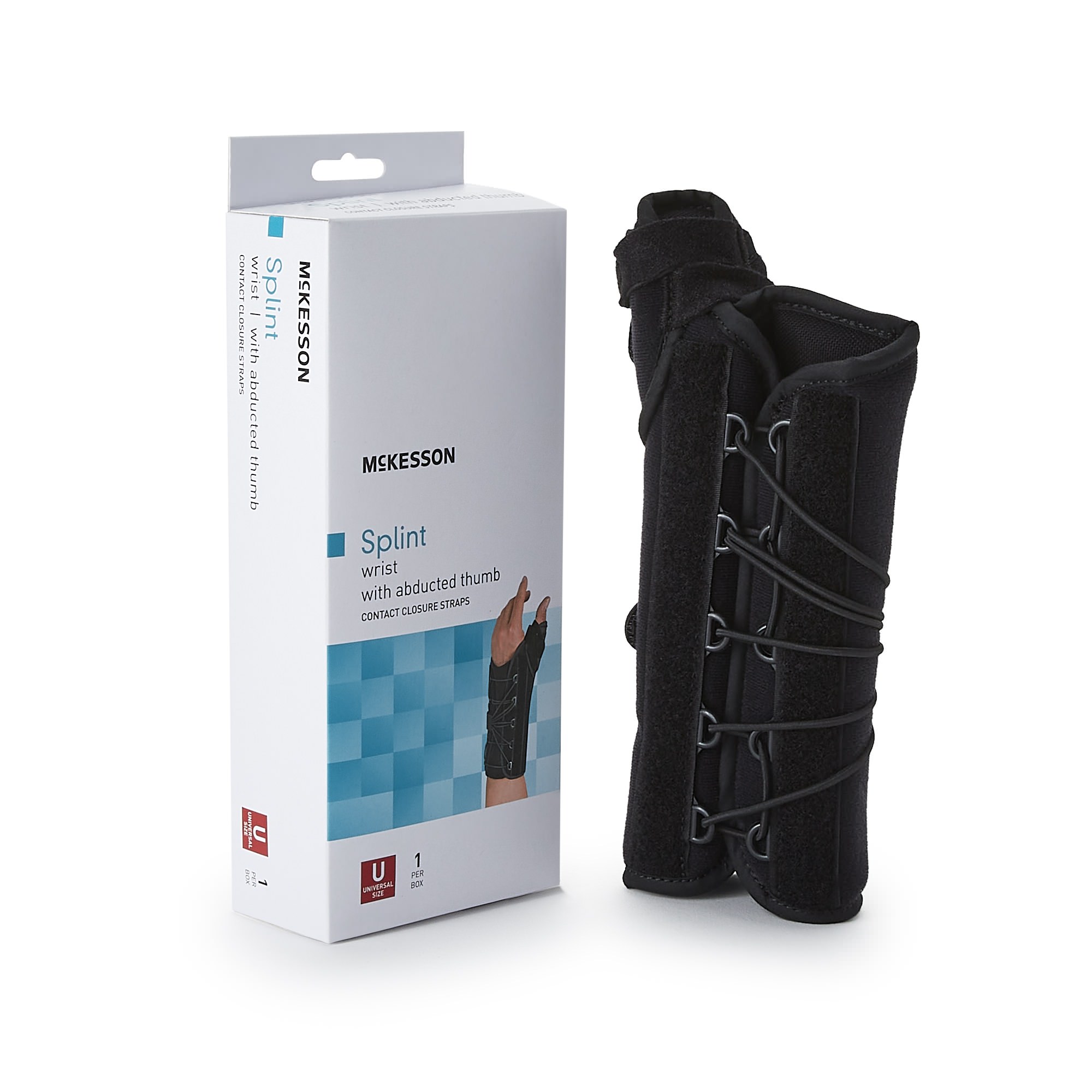 McKesson Wrist Brace with Thumb Spica Black