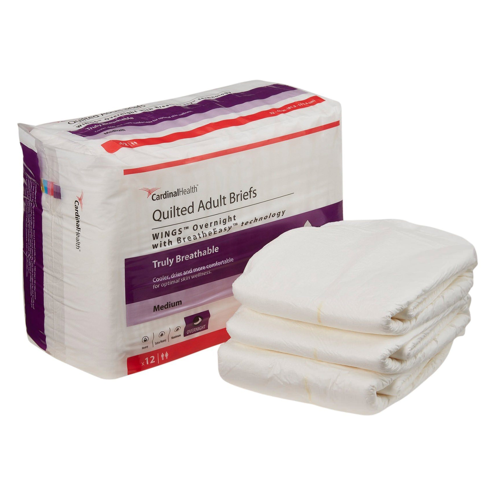 Cardinal Health Wings Overnight Quilted Adult Briefs thumbnail 4