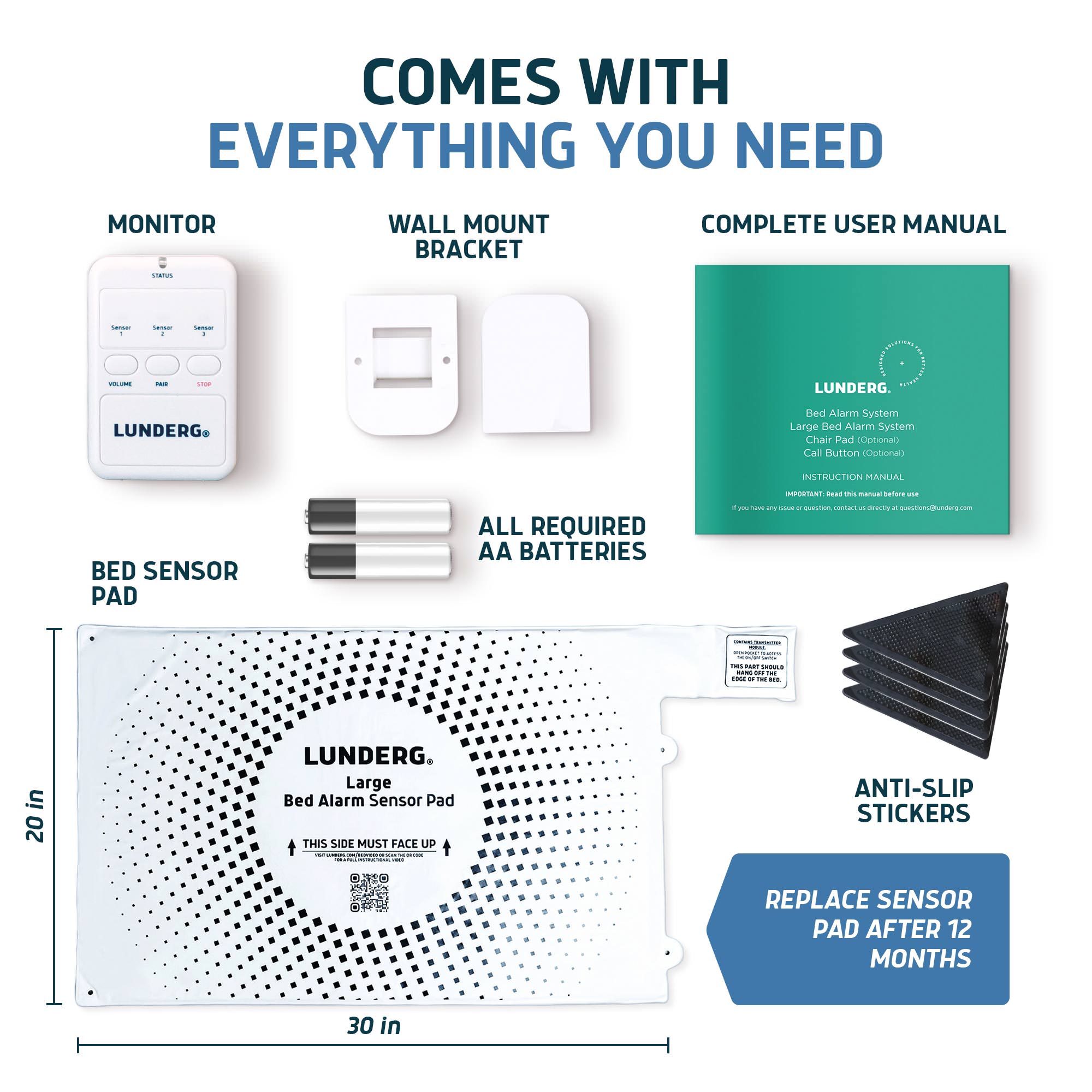Lunderg Bed Alarm System for Elders with Wireless Sensor Pad and Monitor thumbnail 5