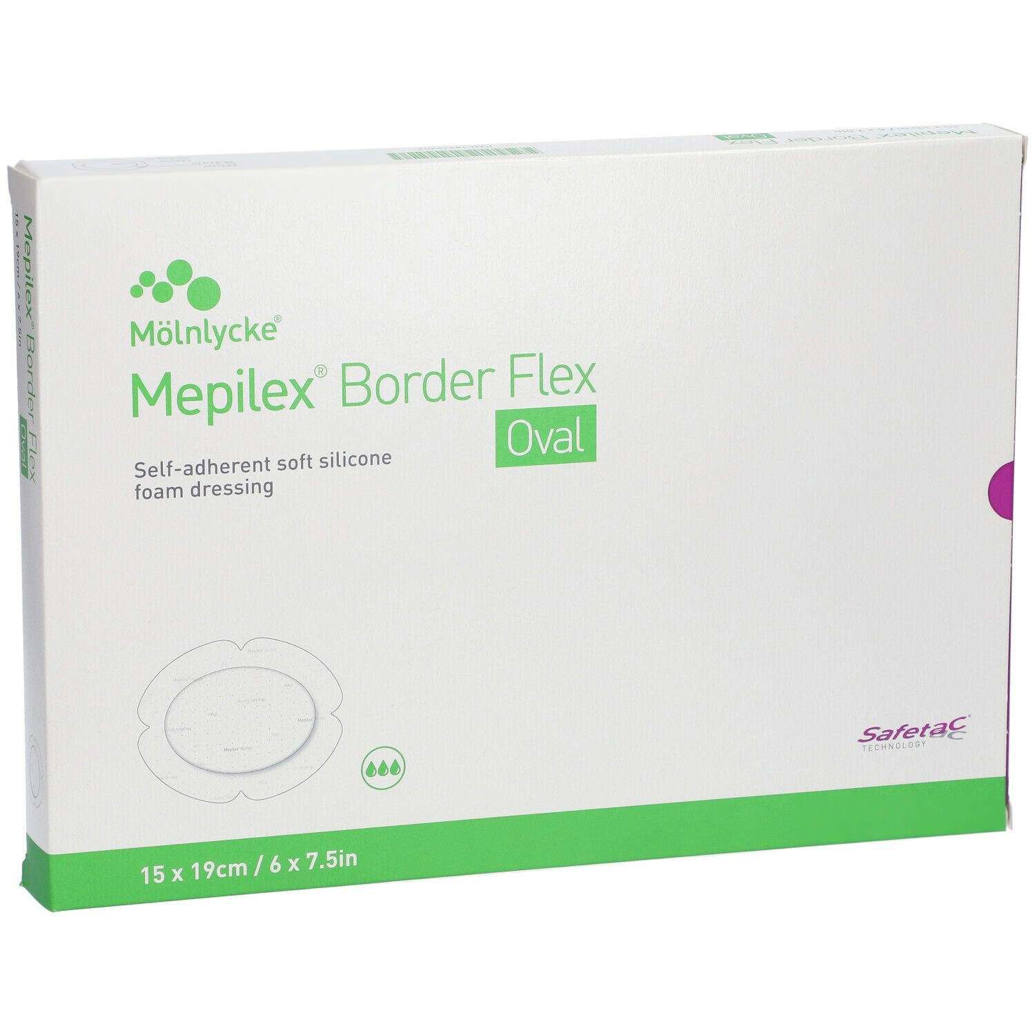 Mepilex Border Flex oval Self Adherent soft silicone Foam Dressing