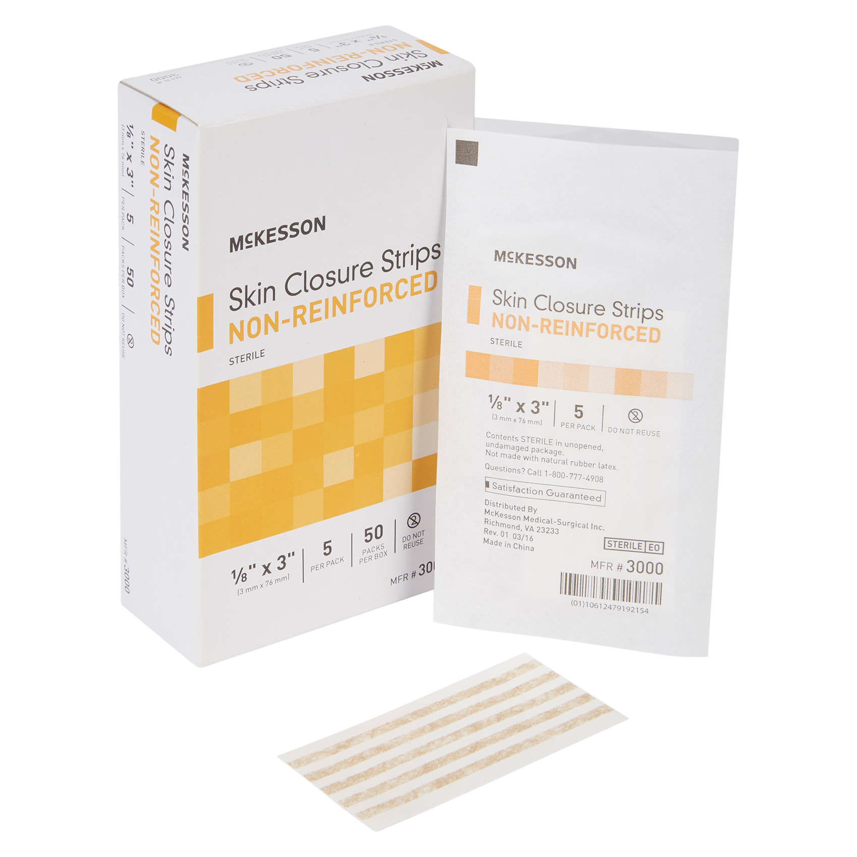 McKesson Skin Closure Strip 1/8 x 3 Inch Sterile thumbnail 2