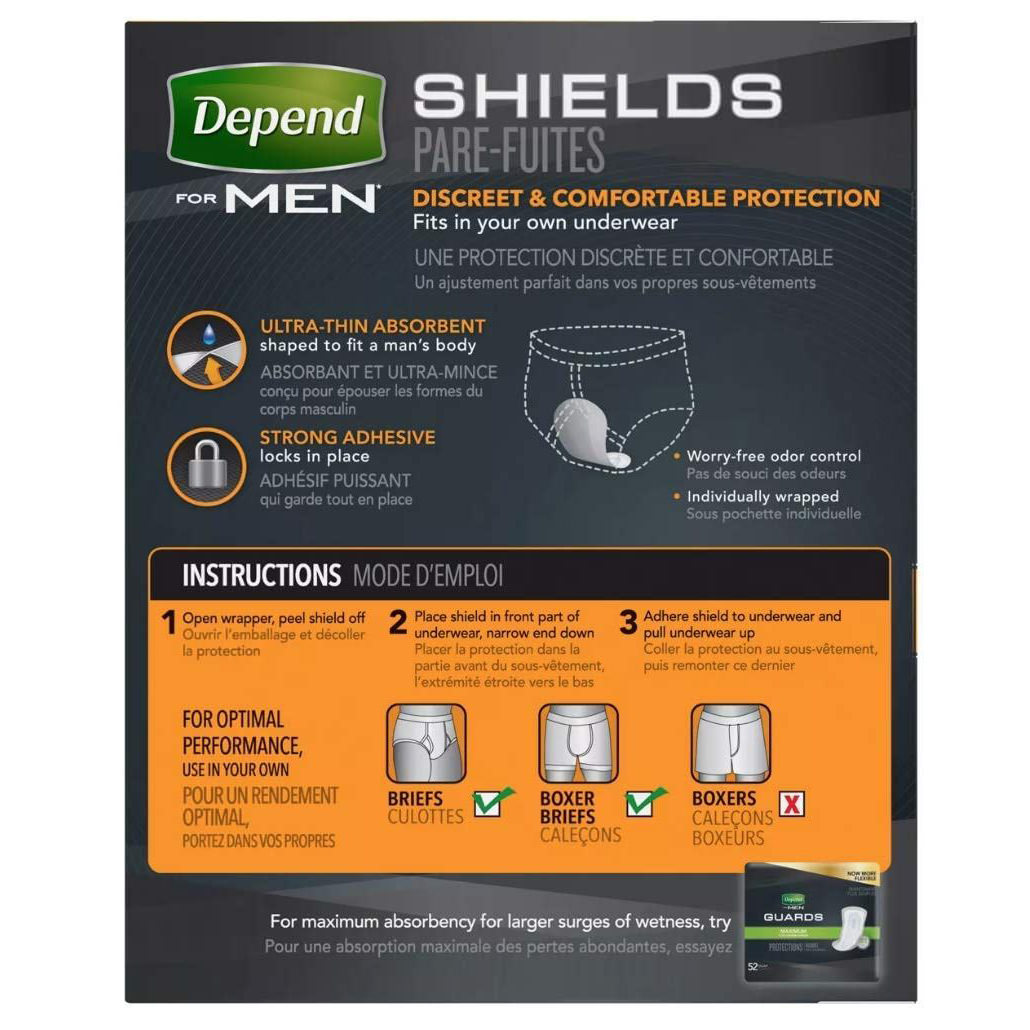 Depend Incontinence Shields for Men thumbnail 3