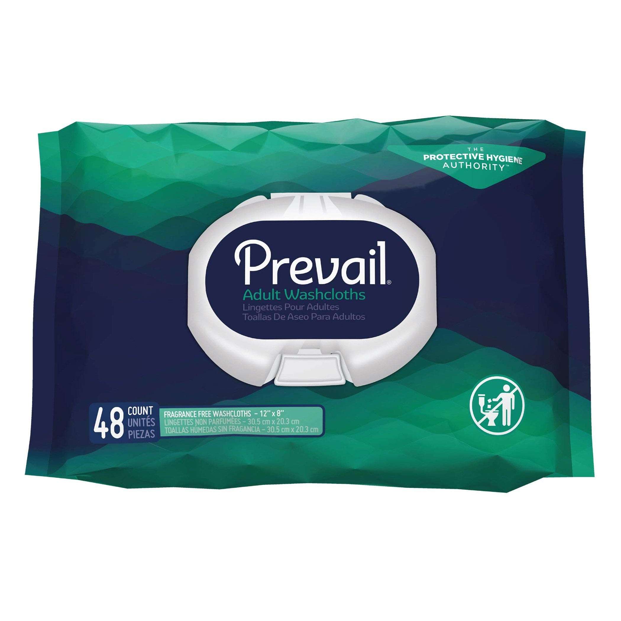 Prevail Fragrance-Free Adult Washcloths thumbnail 1