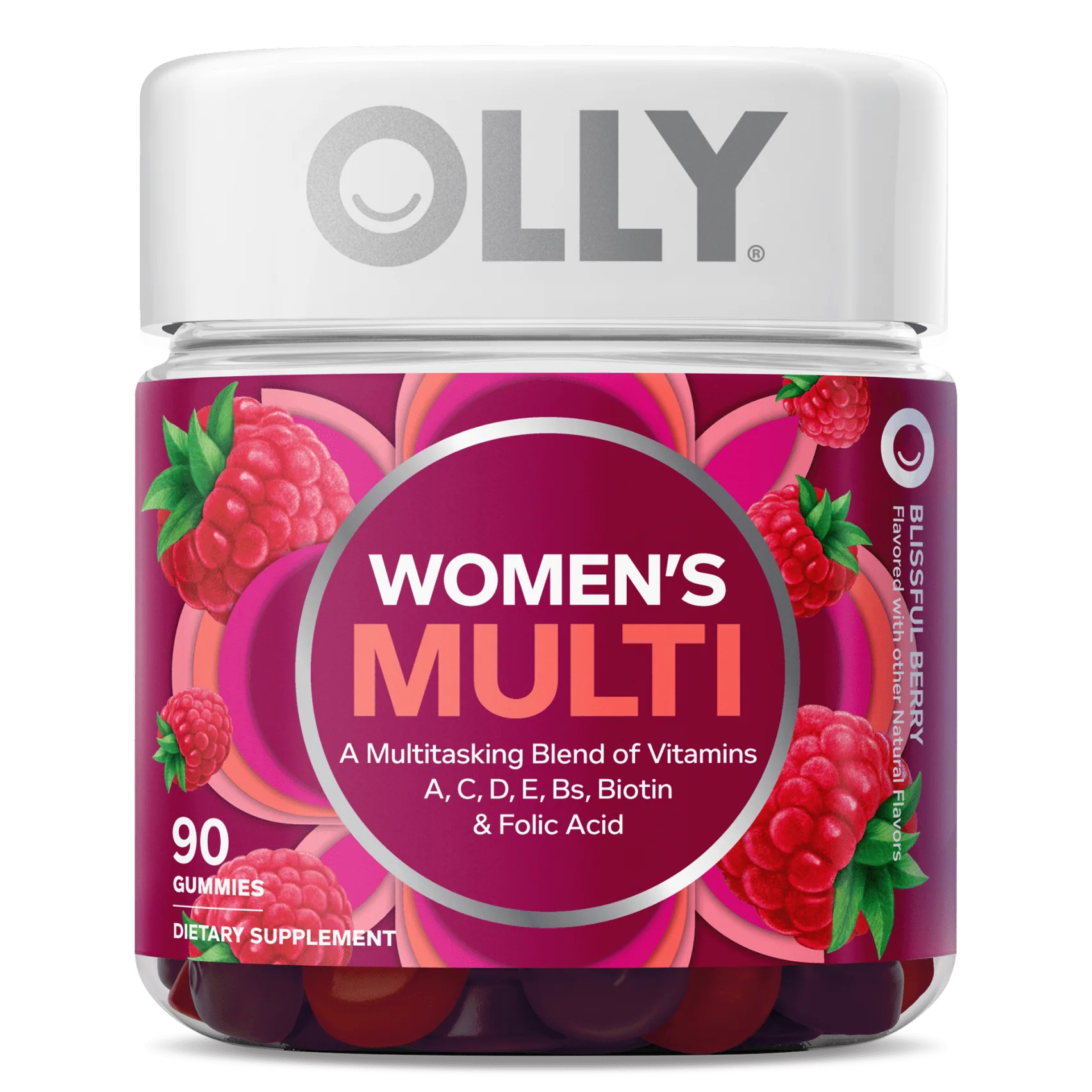 OLLY Women's Multi-Tasking Blend of Vitamins A, C, D, E, Bs, Biotin & Folic Acid
