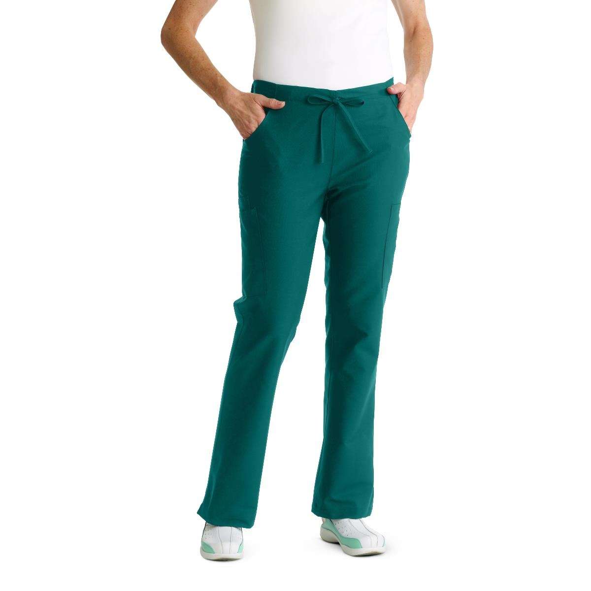 Medline ComfortEase Women's Modern Fit Cargo Scrub Pants with 4 Pockets - Main image