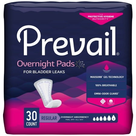 Prevail Overnight Pads For Bladder Leaks thumbnail 1