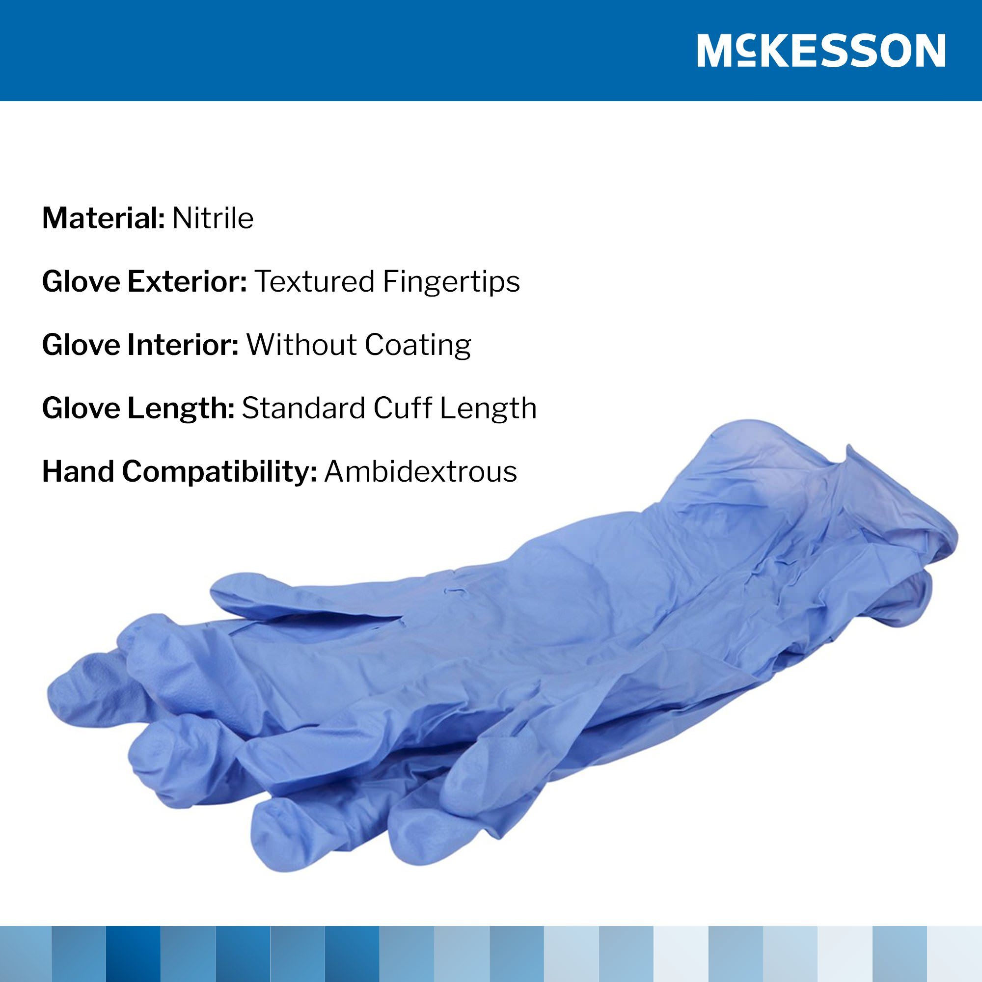 McKesson Confiderm 3.5C Nitrile Powder Free Exam Gloves thumbnail 3