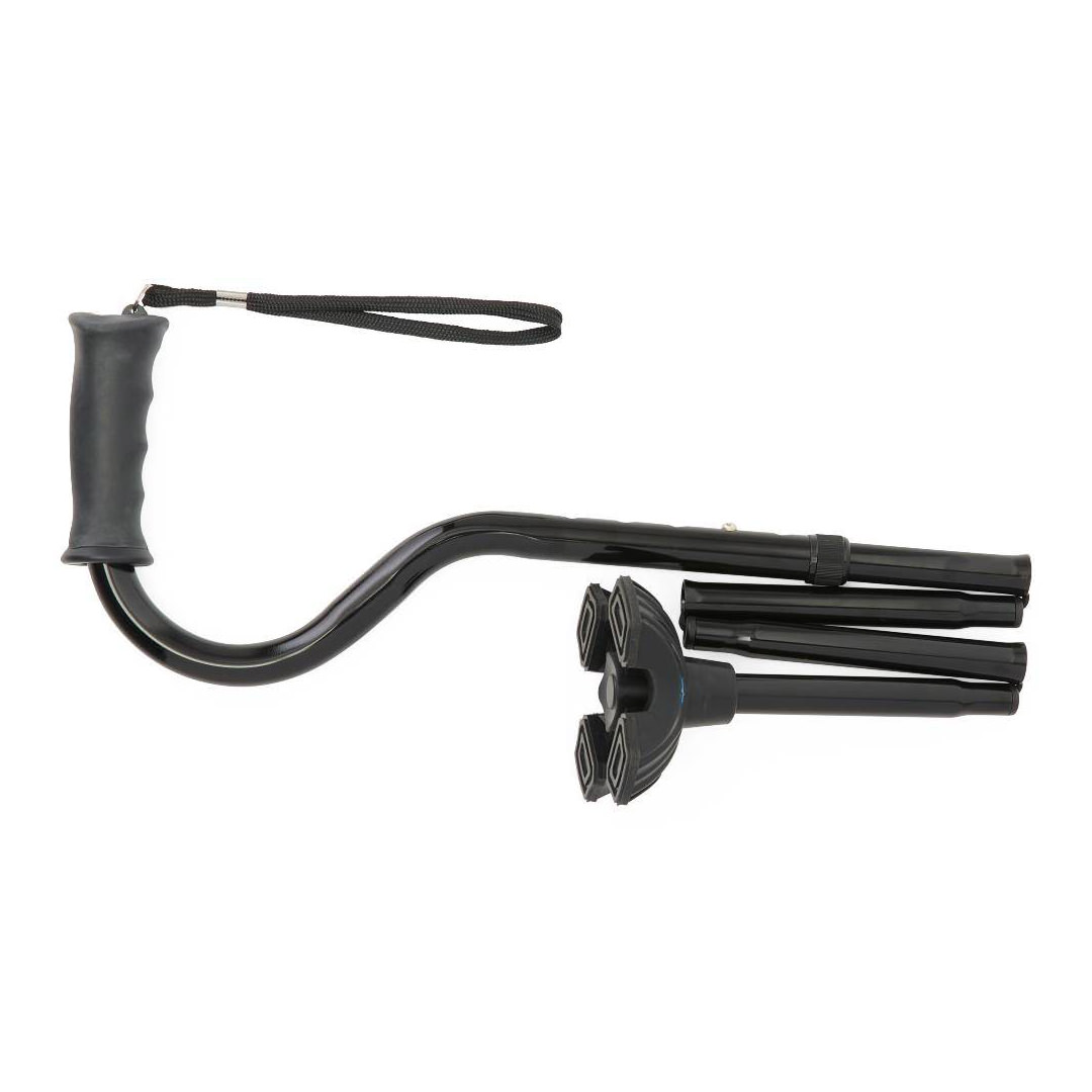 Medline 4-Point Offset Folding Hybrid Cane thumbnail 3