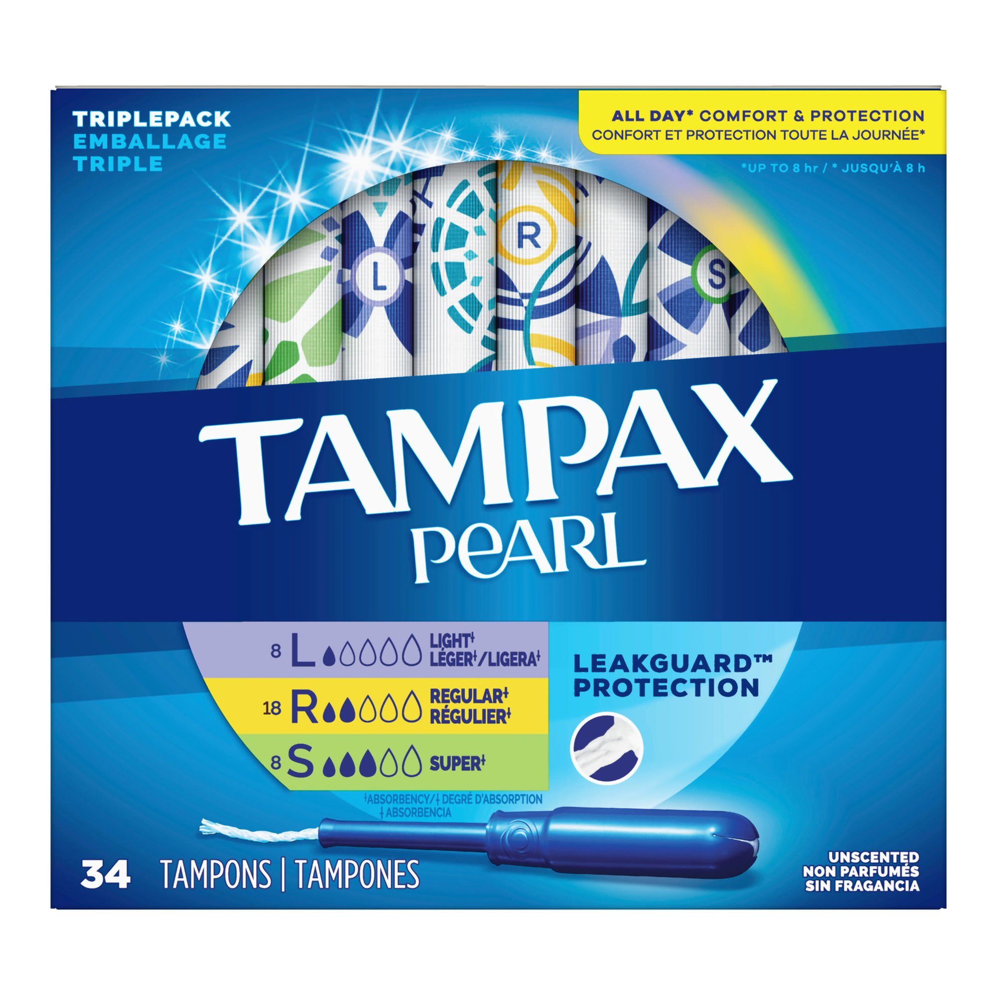 Tampax Pearl Light / Regular / Super Absorbency Plastic Applicator - 1 Box thumbnail 2