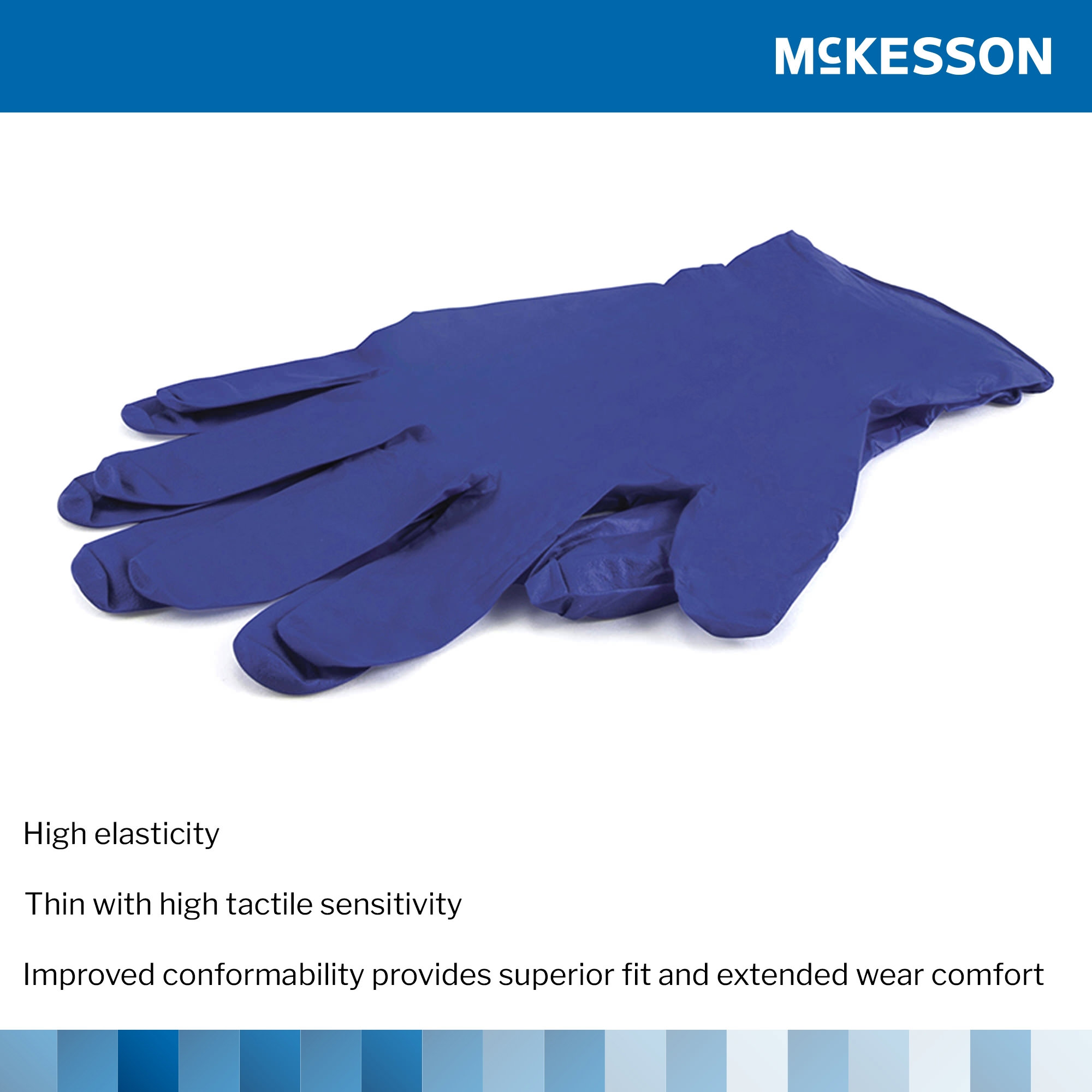 McKesson Confiderm 3.0 Nitrile Powder Free Exam Gloves thumbnail 4