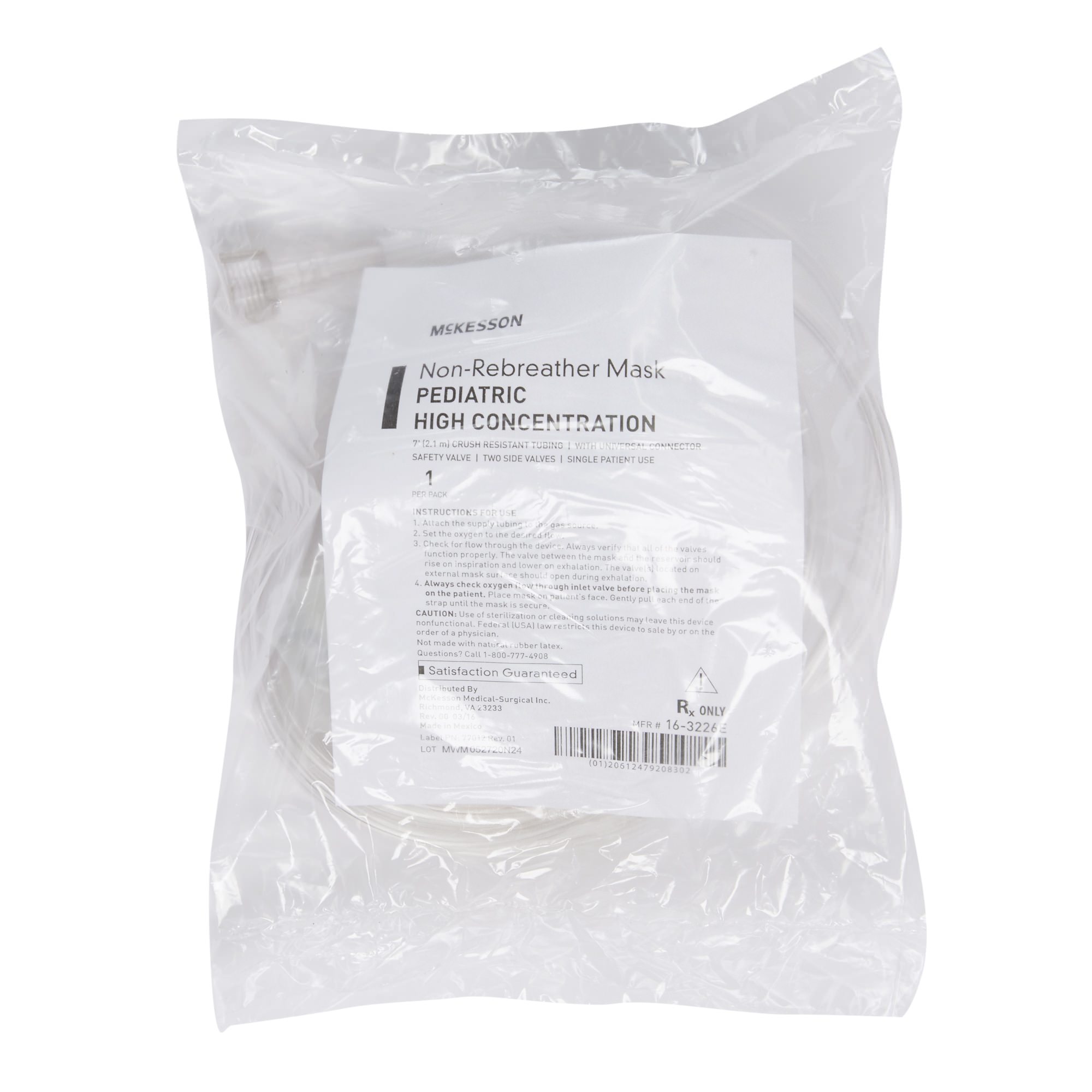 McKesson Elongated NonRebreather Oxygen Mask with Head Strap thumbnail 2