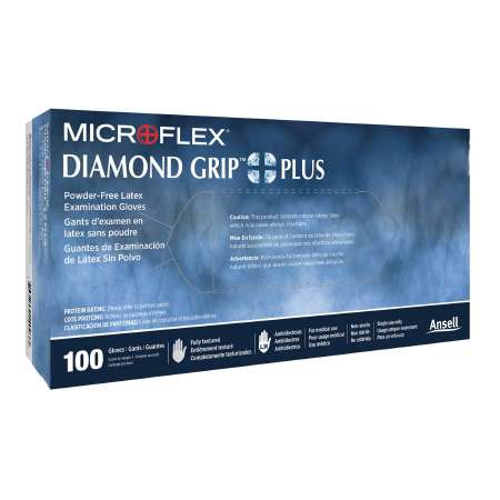 MICROFLEX Diamond Grip Plus Powder-Free Latex Exam Gloves thumbnail 1