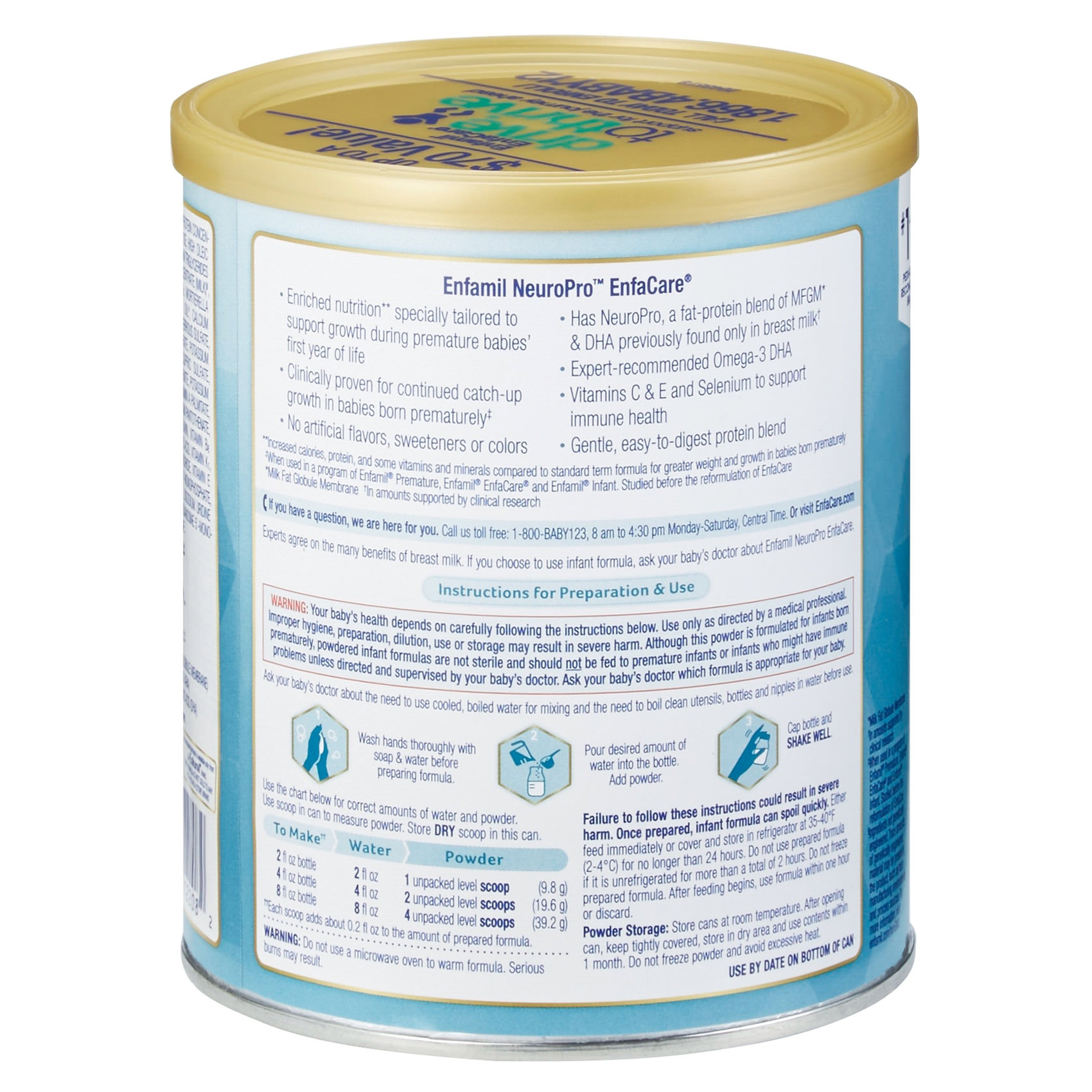Enfamil NeuroPro EnfaCare Milk-Based Infant Formula, Powder thumbnail 2