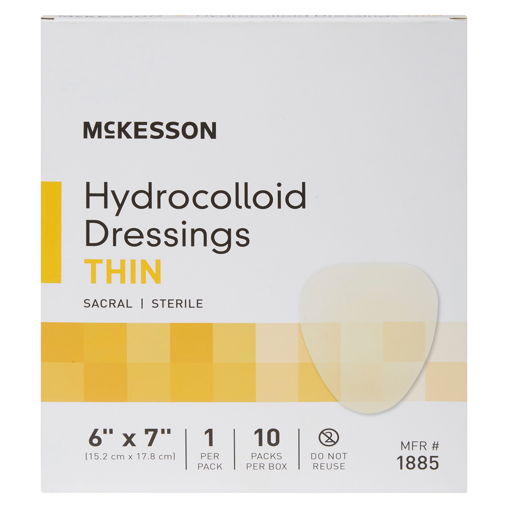 McKesson Thin Hydrocolloid Sacral Dressing thumbnail 4