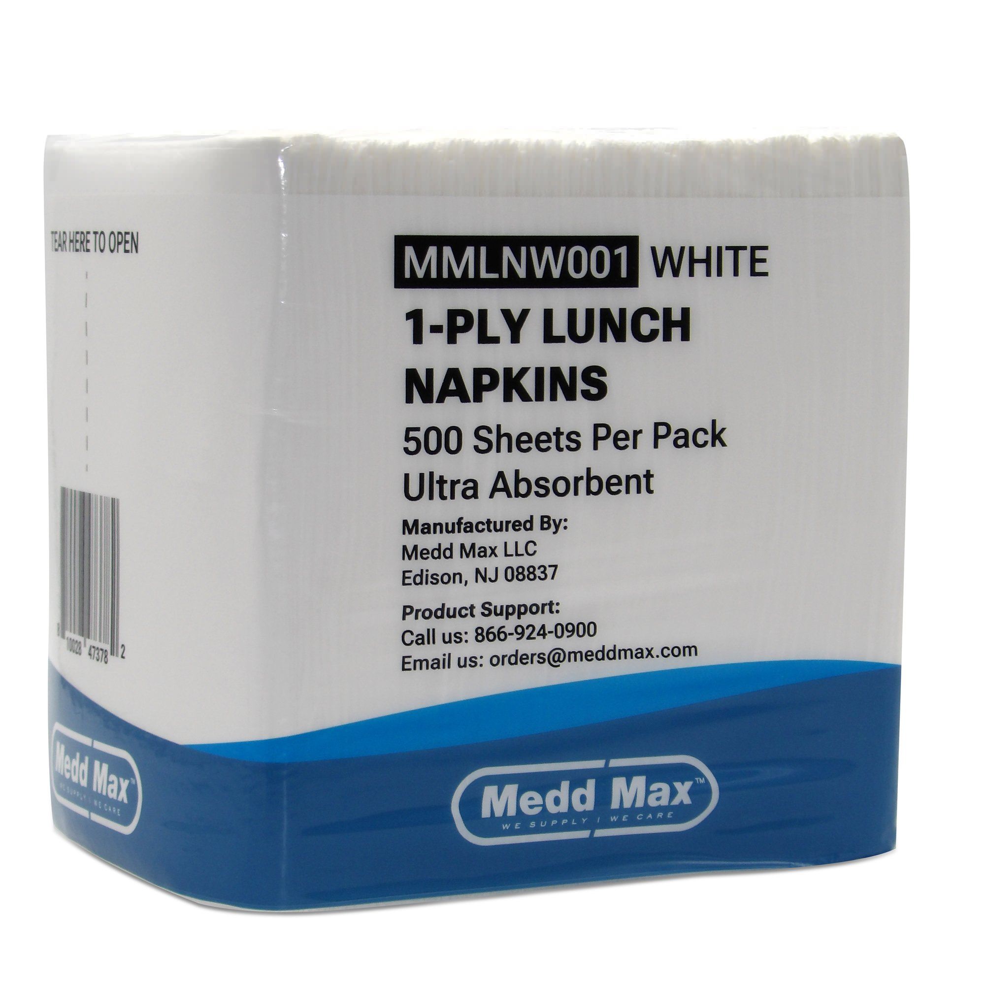Medd Rable Medd Max Luncheon White Paper Napkins - Case of 12